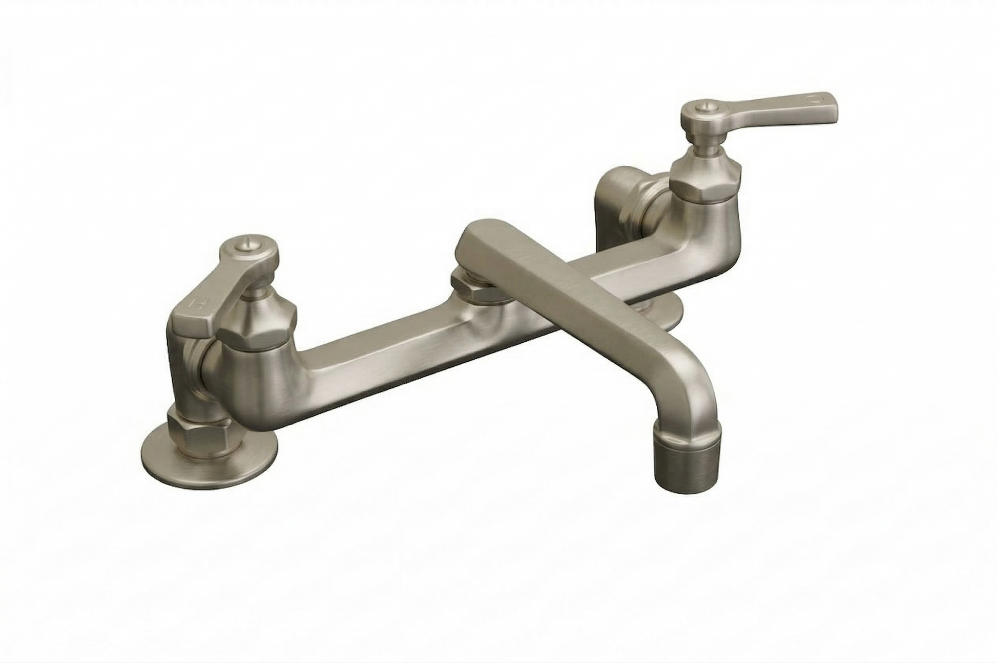 Deco Kitchen Faucet with Deco Lever Handles P1046 | Strom Living Matte Nickel - Kitchen Faucets