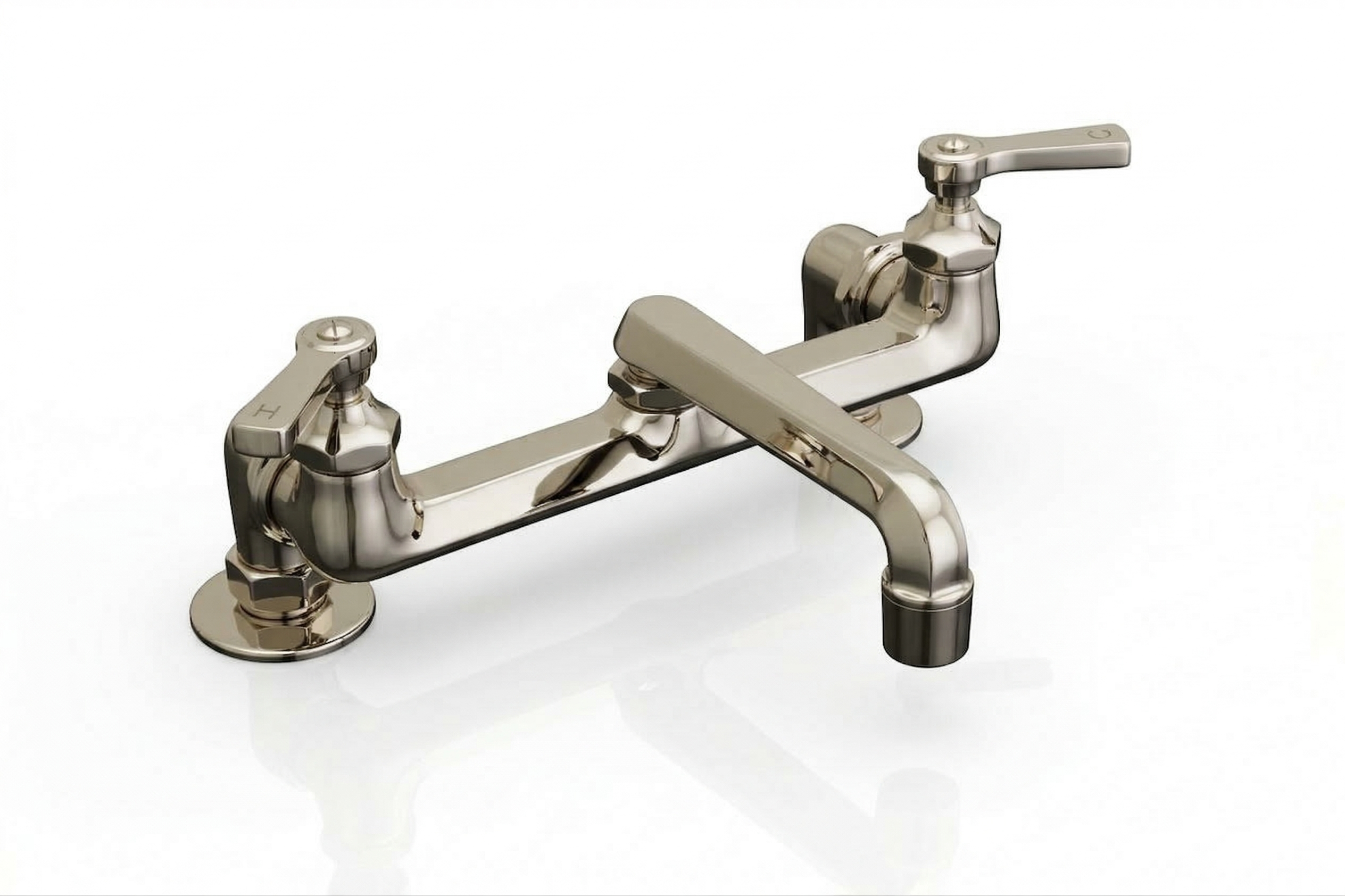 Deco Kitchen Faucet with Deco Lever Handles P1046 | Strom Living Polished Nickel - Kitchen Faucets