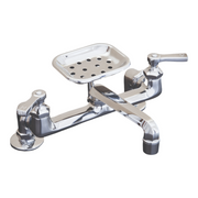 Deco Deck Mount Kitchen Faucet With Soap Dish and Spout Extension P1048 | Strom Living