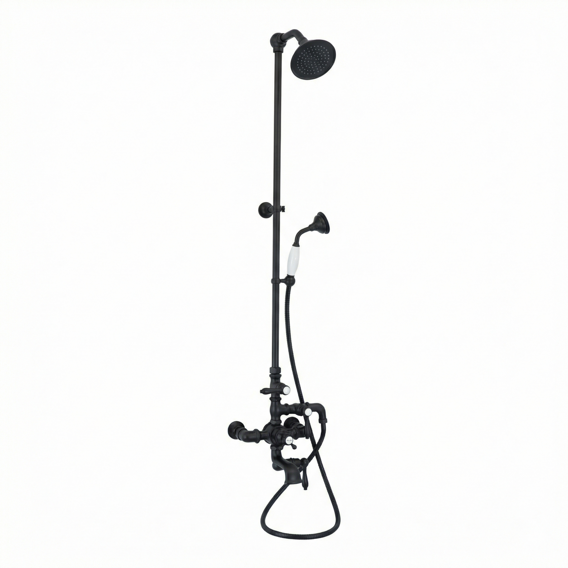 Exposed Thermostatic Tub & Shower System P1049 | Strom Living Satin Black - Showers