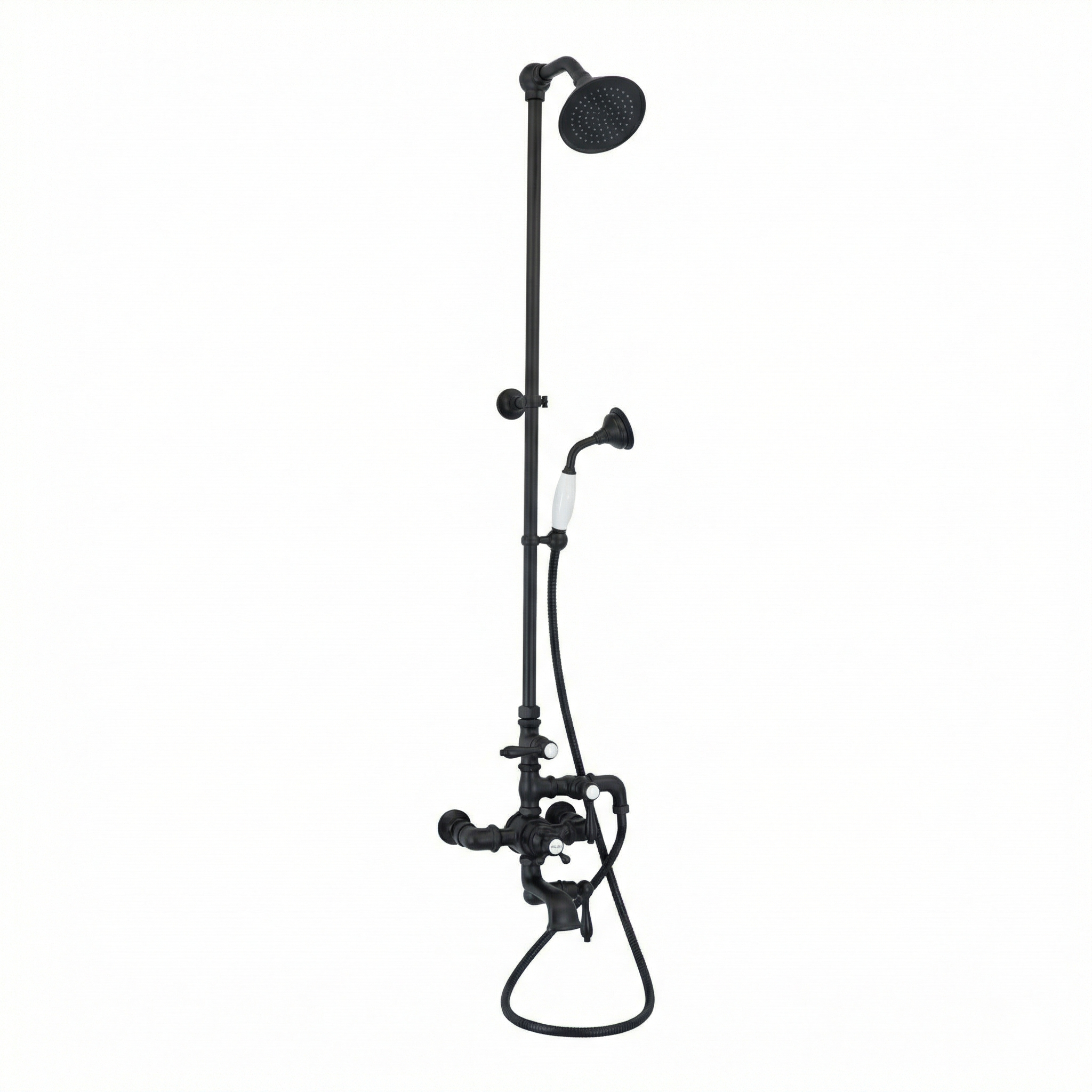 Exposed Thermostatic Tub & Shower System P1049 | Strom Living Satin Black - Showers