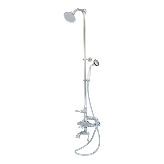 Exposed Thermostatic Shower System 64 1/2" Wall Mounted with 1.75 GPM Handshower and Lever/Cross Handles