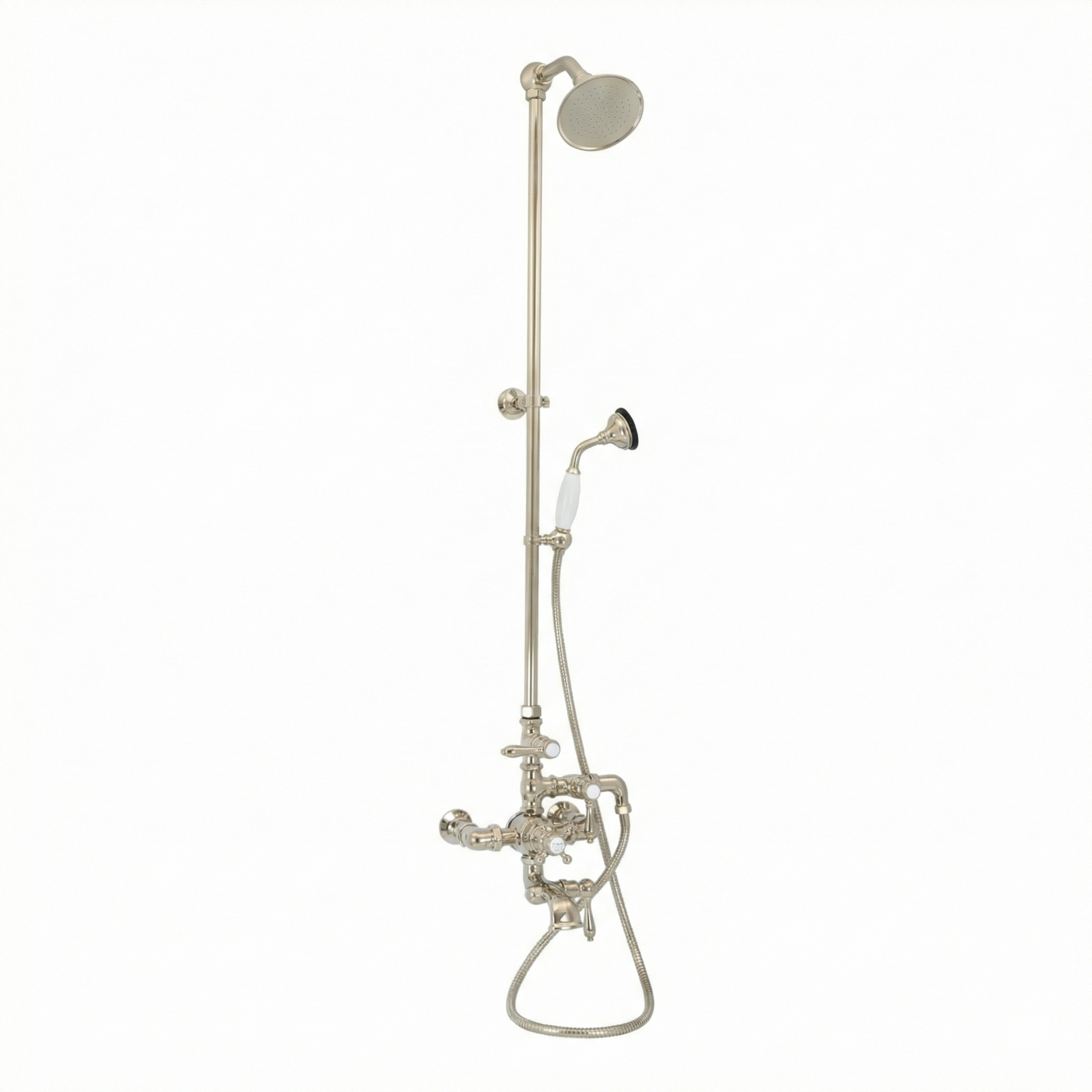 Exposed Thermostatic Tub & Shower System P1049 | Strom Living Polished Nickel - Showers
