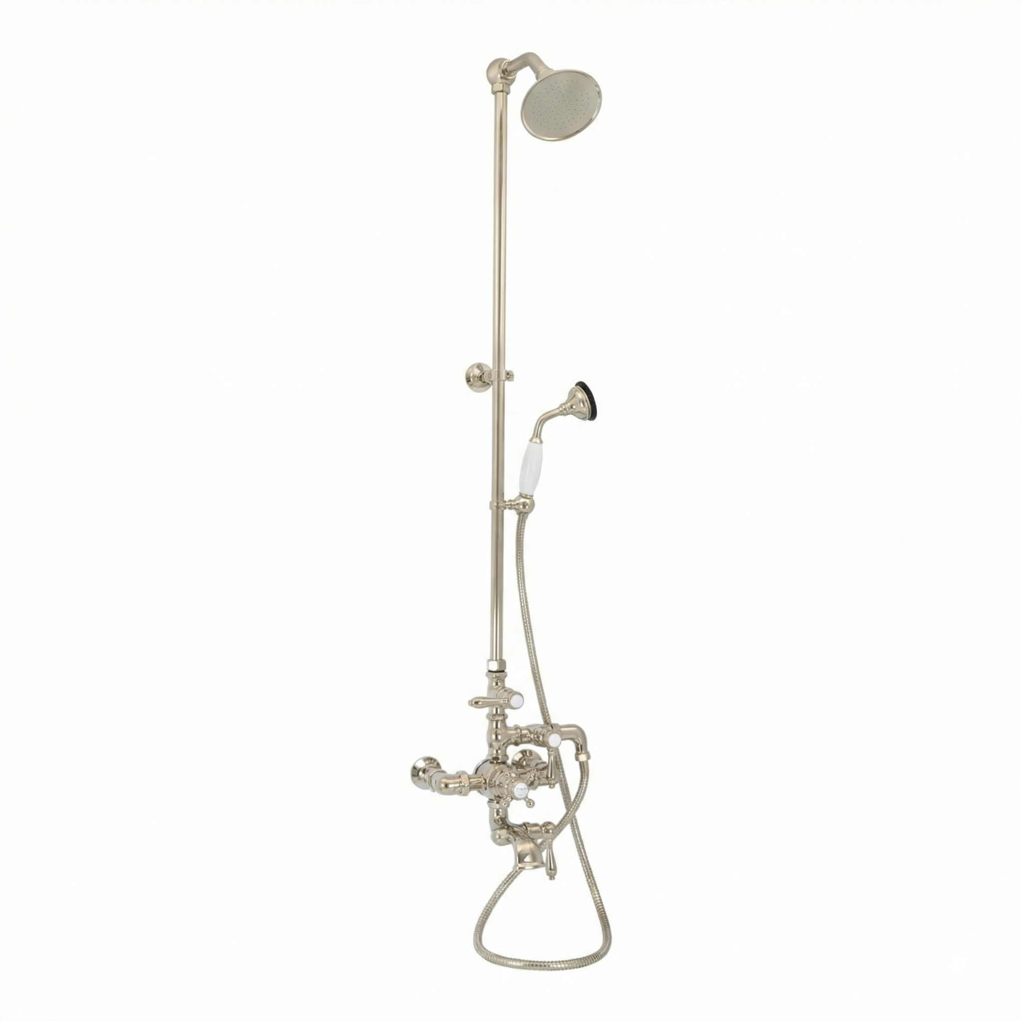 Exposed Thermostatic Tub & Shower System P1049 | Strom Living Polished Nickel - Showers