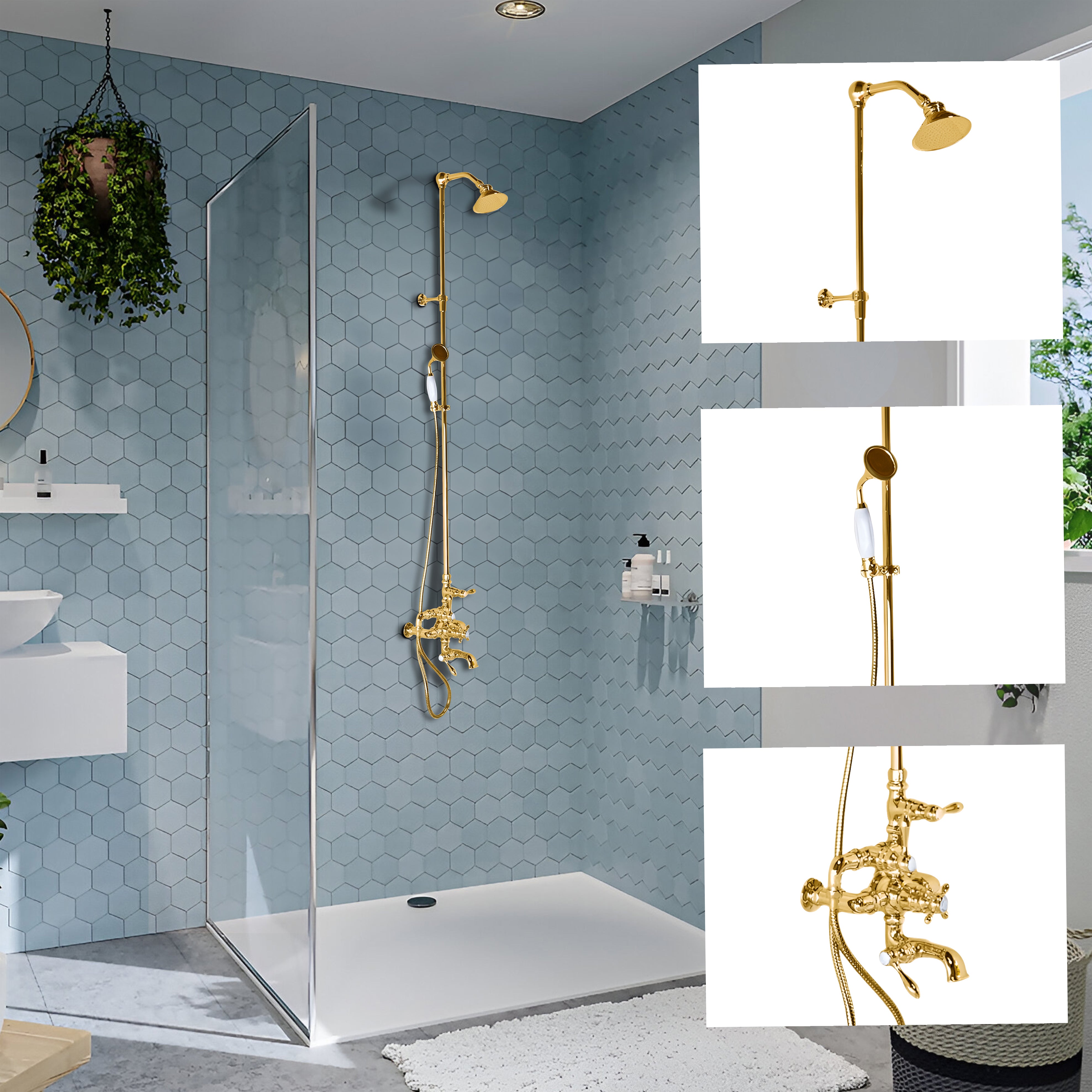 Thermostatic Shower System with Tub Spout P1089 | Strom Living - Showers