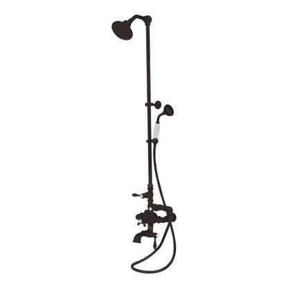 Exposed Thermostatic Shower System 64 1/2" Wall Mounted with 1.75 GPM Handshower and Lever/Cross Handles