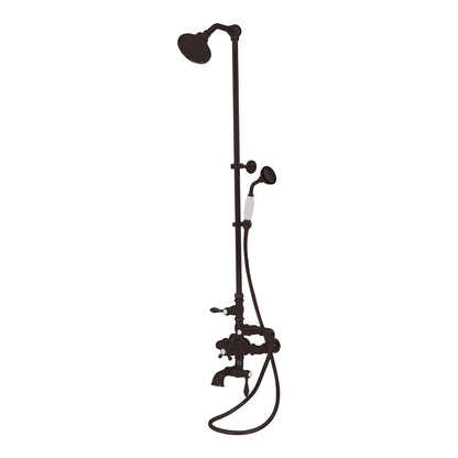 Exposed Thermostatic Shower System 64 1/2" Wall Mounted with 1.75 GPM Handshower and Lever/Cross Handles