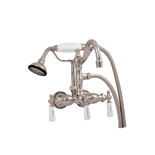 Strom Living Tub Faucet with Handheld Shower and Arched Spout