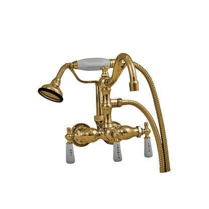 Strom Living Tub Faucet with Handheld Shower and Arched Spout