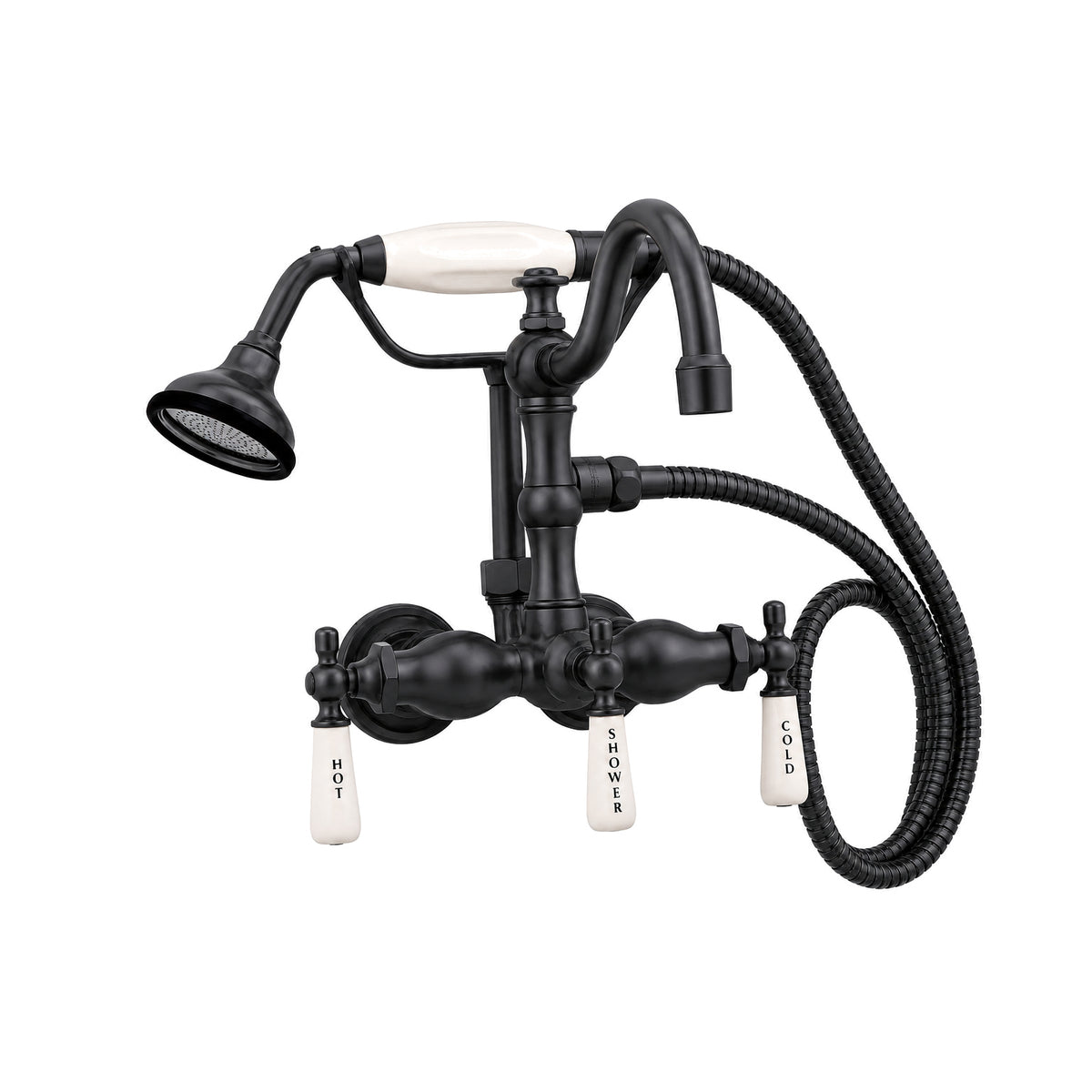 Tub Faucet with Handheld Shower, Arched Spout P1053 | Strom Living - Tub Fillers