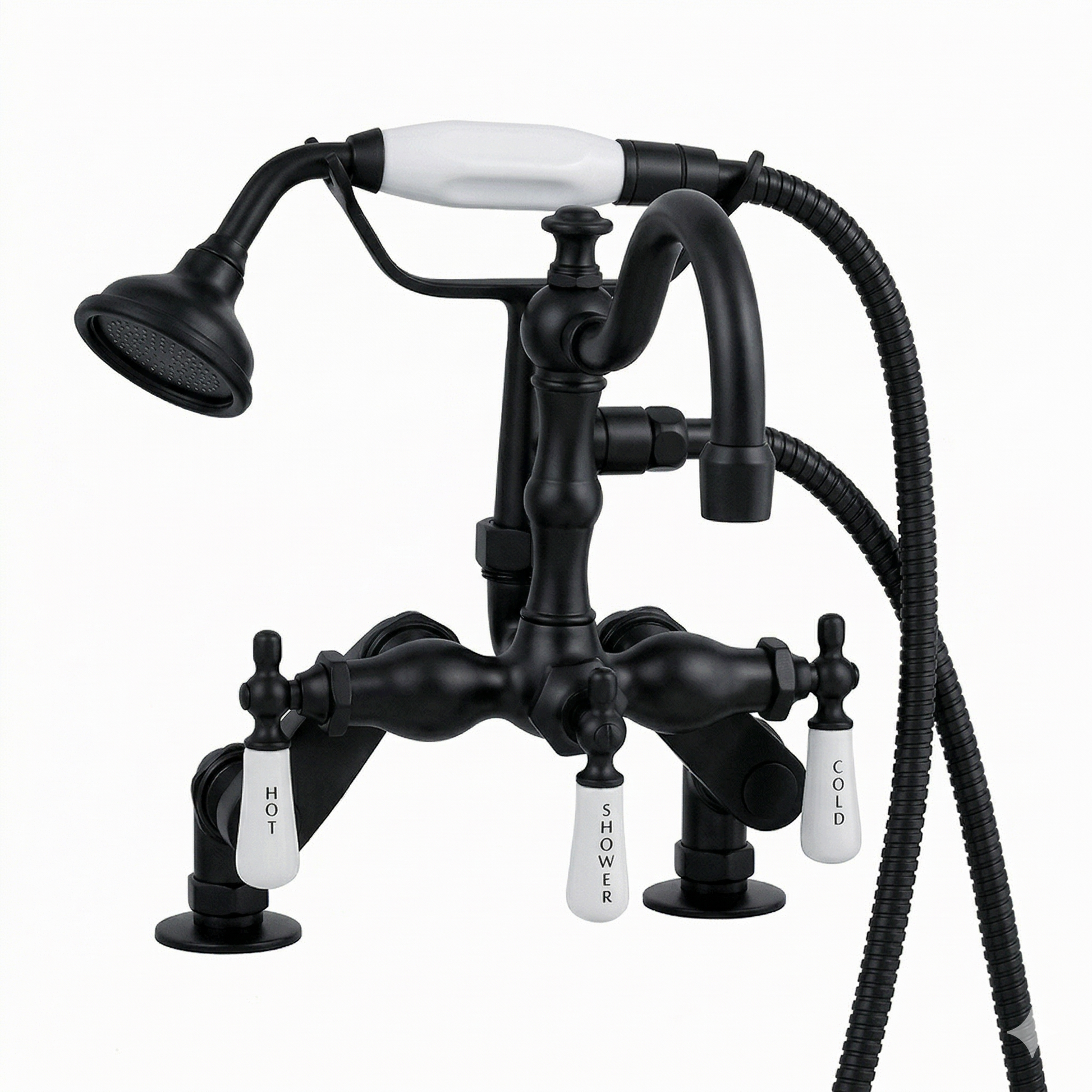 Deck Mount Telephone Faucet w/ Handheld P1054 | Strom Living Oil Rubbed Bronze - Tub Fillers