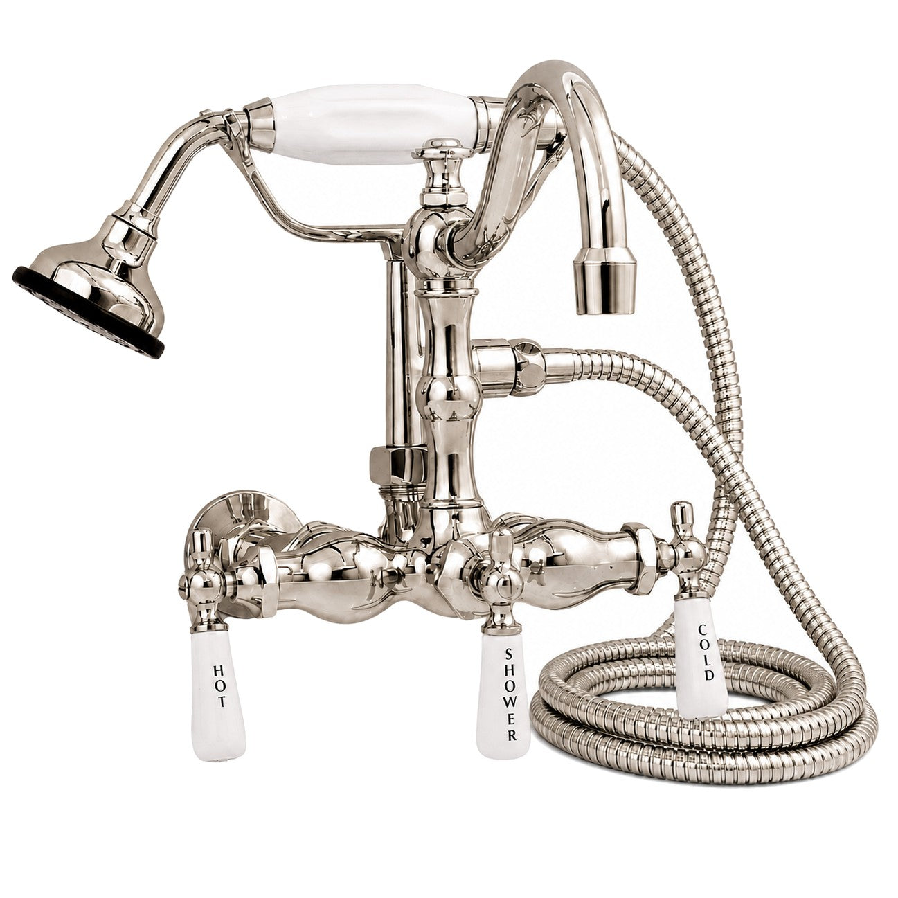 Wall Mount Tub Faucet Lever w/ Handheld P1055 | Strom Living - Tub Fillers
