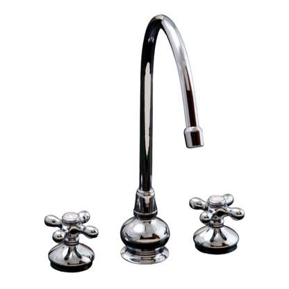 Strom Living Sacramento Three Hole Kitchen Faucet with Tall Spout and Solid Brass