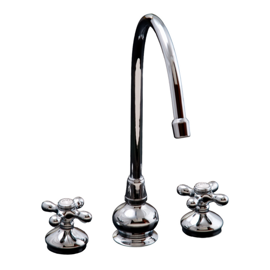 Strom Living Sacramento Three Hole Kitchen Faucet with Tall Spout and Solid Brass