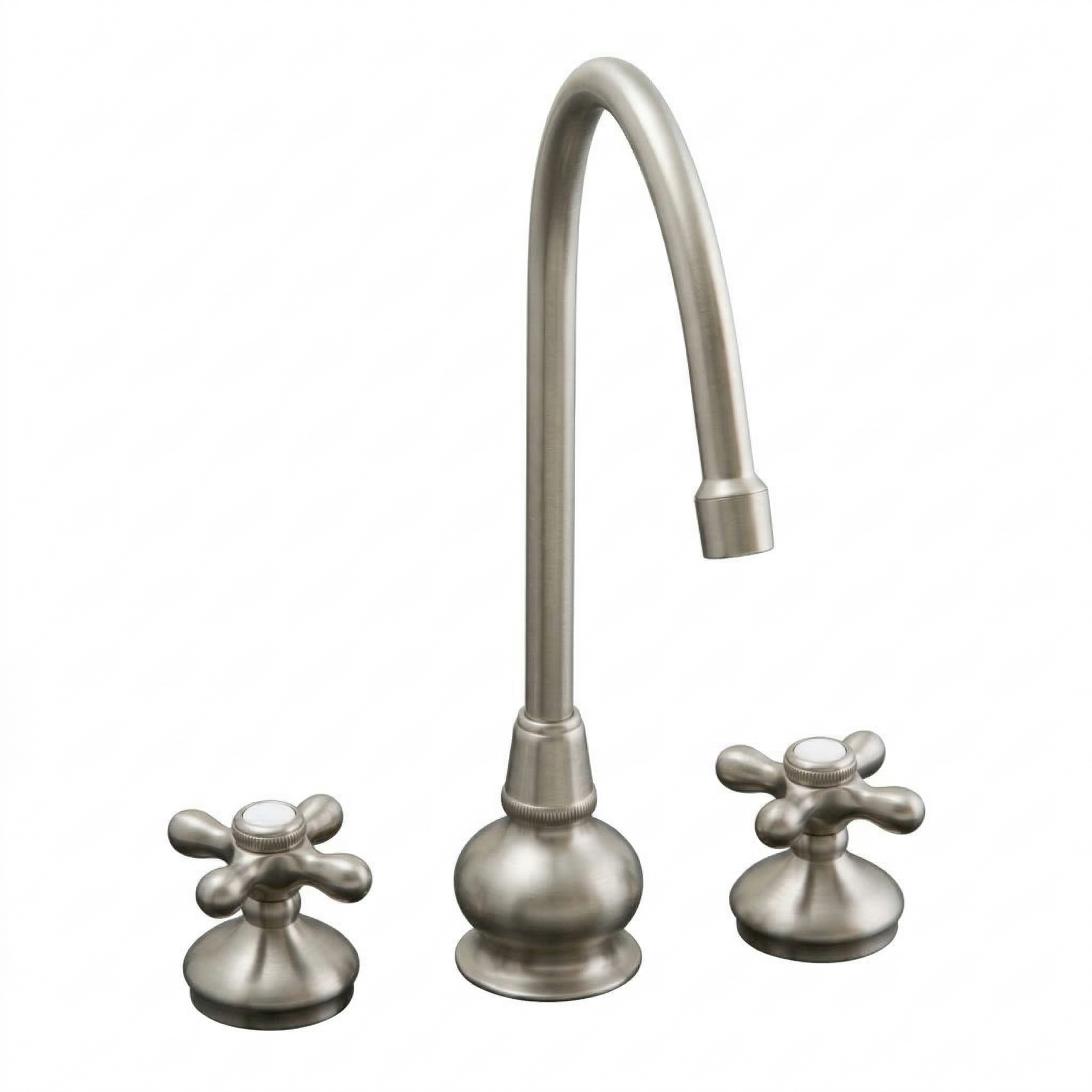 Sacramento Tall Kitchen Faucet 8" Deck Mount P1065 | Strom Living Matte Nickel - Kitchen Faucets