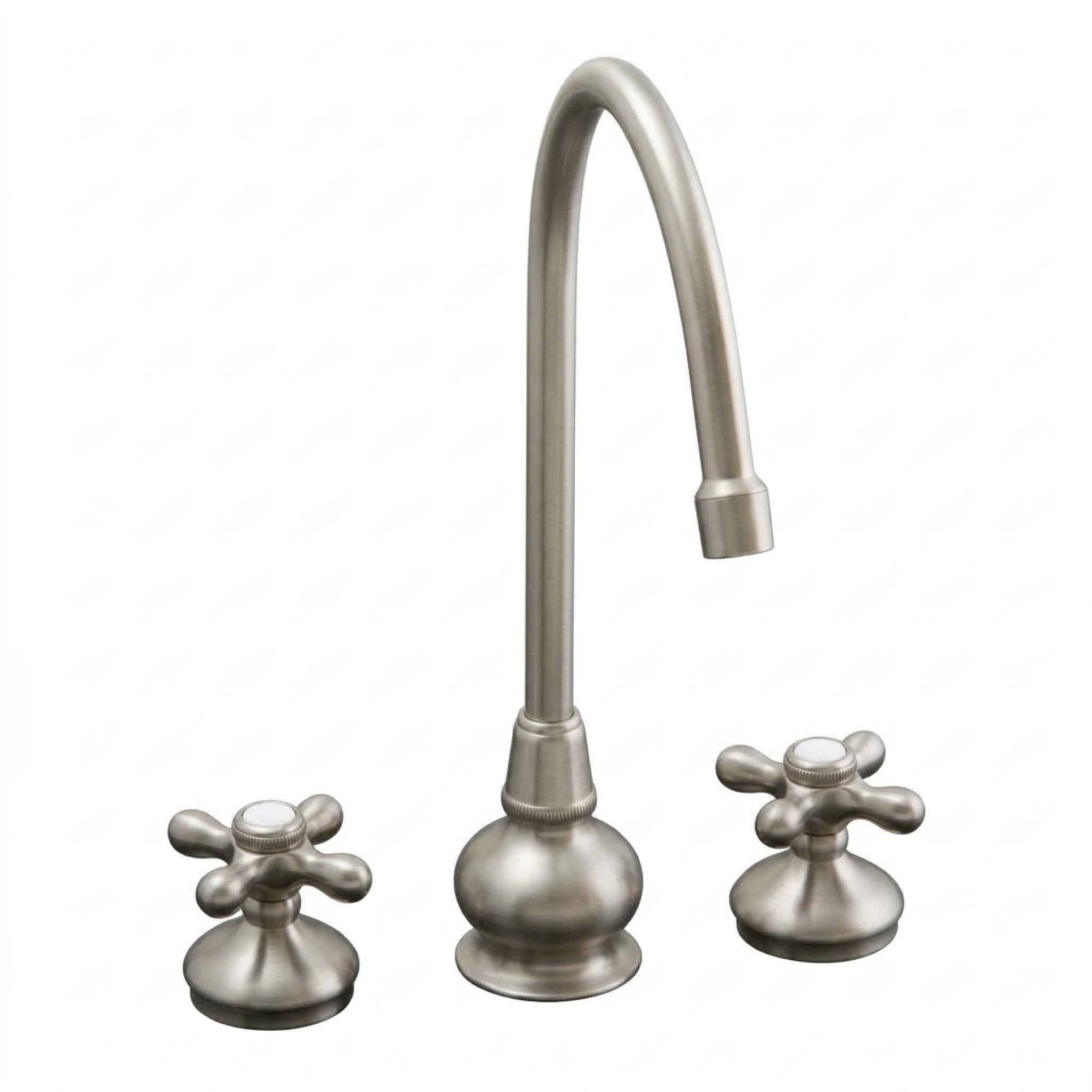 Sacramento Tall Kitchen Faucet 8" Deck Mount P1065 | Strom Living Matte Nickel - Kitchen Faucets