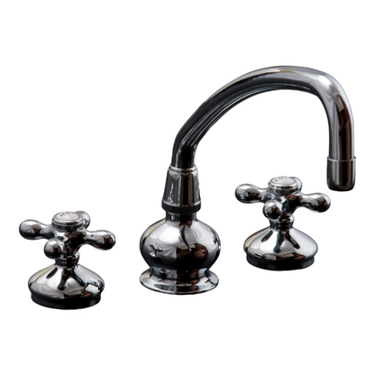 Strom Living Sacramento Three Hole Kitchen Faucet with Arched Spout and Base Diameter