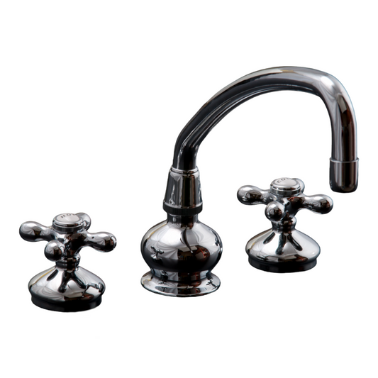 Strom Living Sacramento Three Hole Kitchen Faucet with Arched Spout and Base Diameter