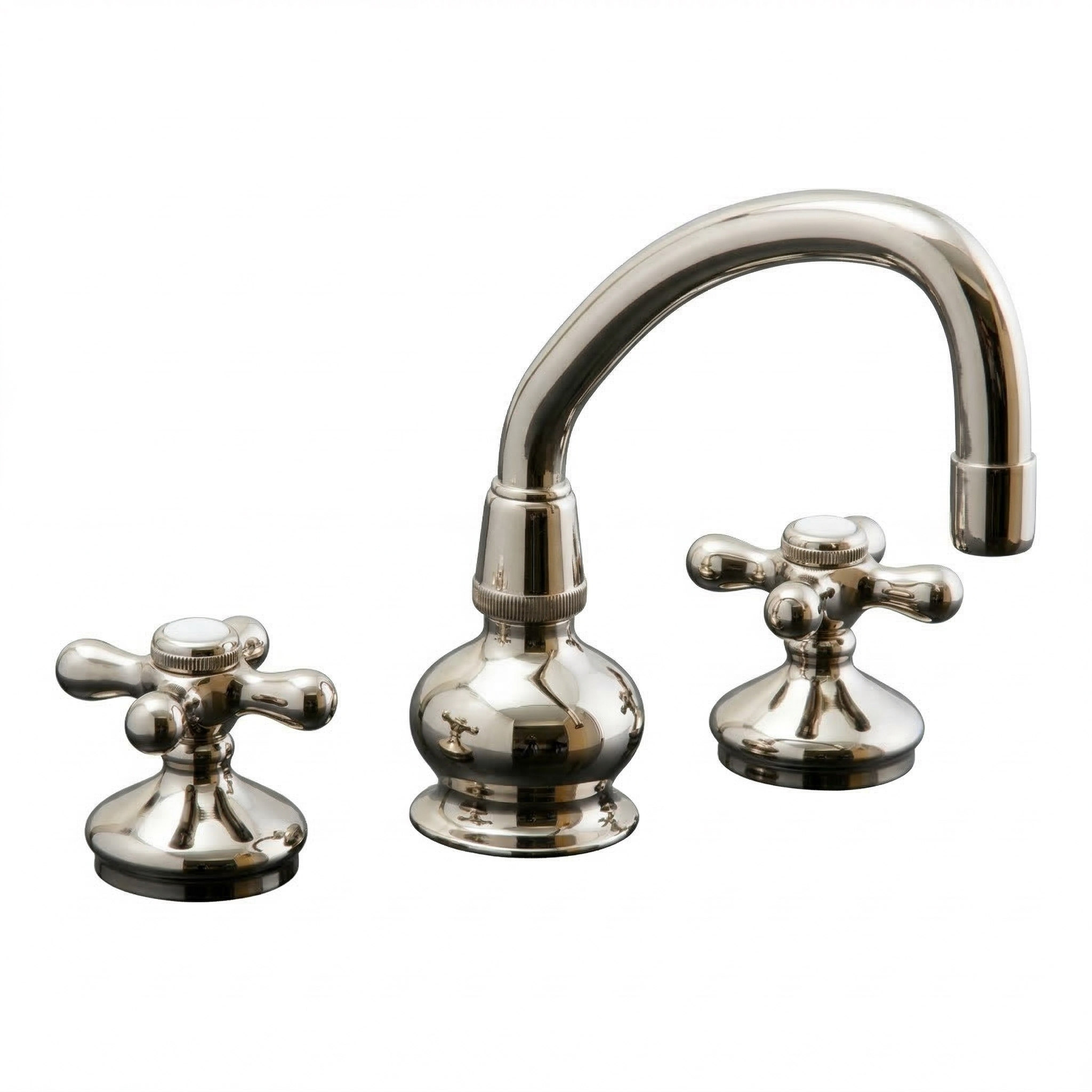 Sacramento Kitchen Faucet Arched Spout 8" P1066 | Strom Living Polished Nickel - Kitchen Faucets