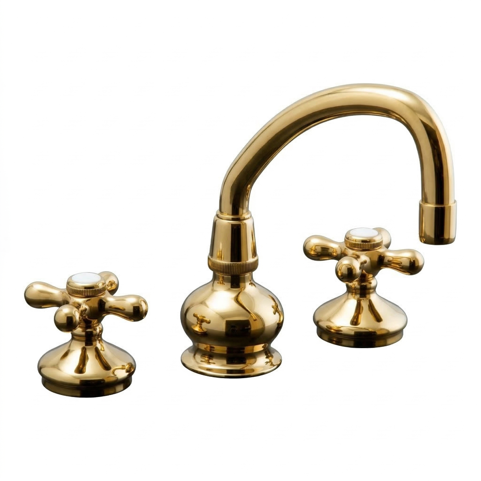 Sacramento Kitchen Faucet Arched Spout 8" P1066 | Strom Living Supercoat Brass - Kitchen Faucets