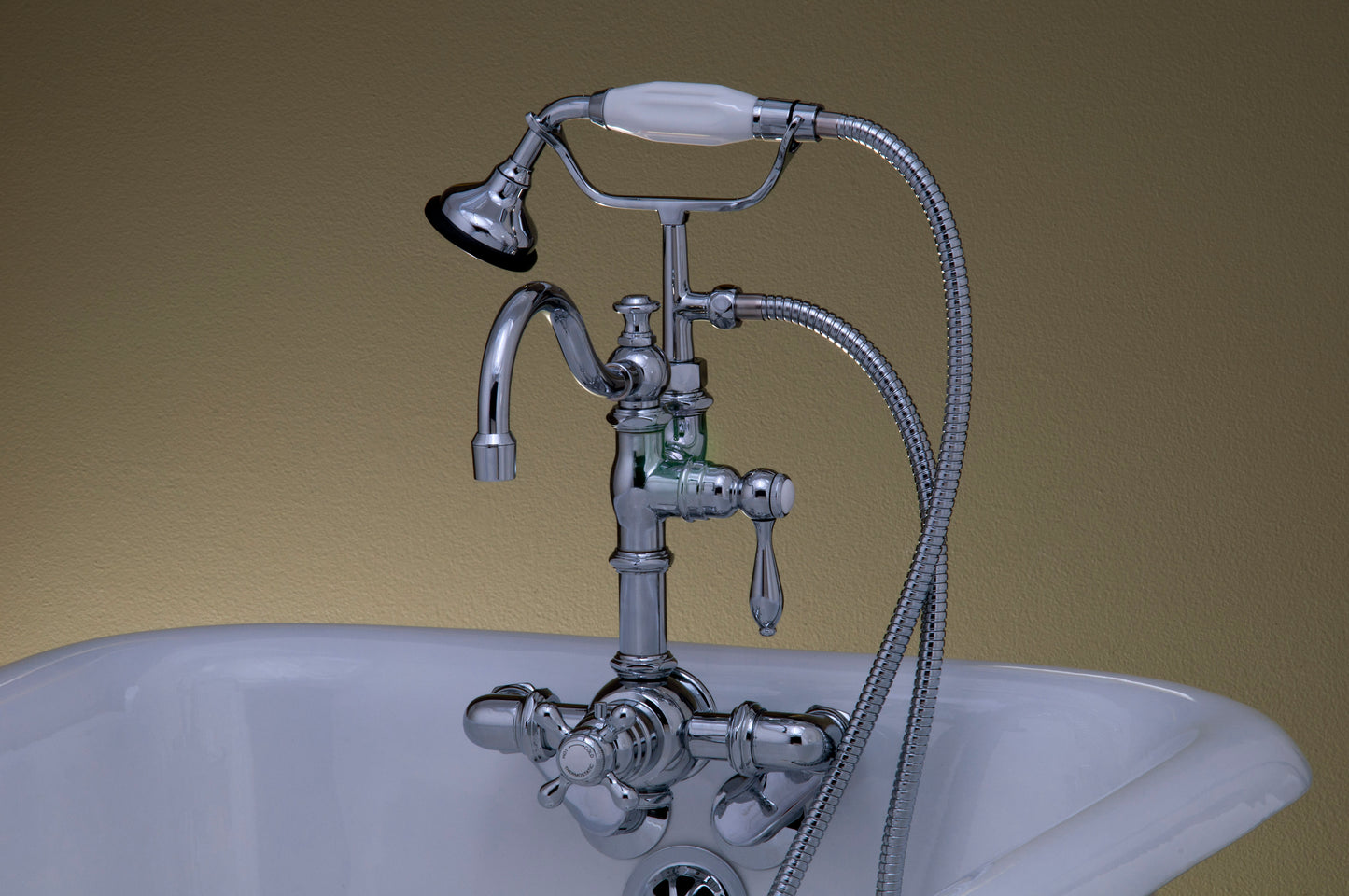 Strom Living Thermostatic Tub Faucet with Tub Filler and Handheld Shower