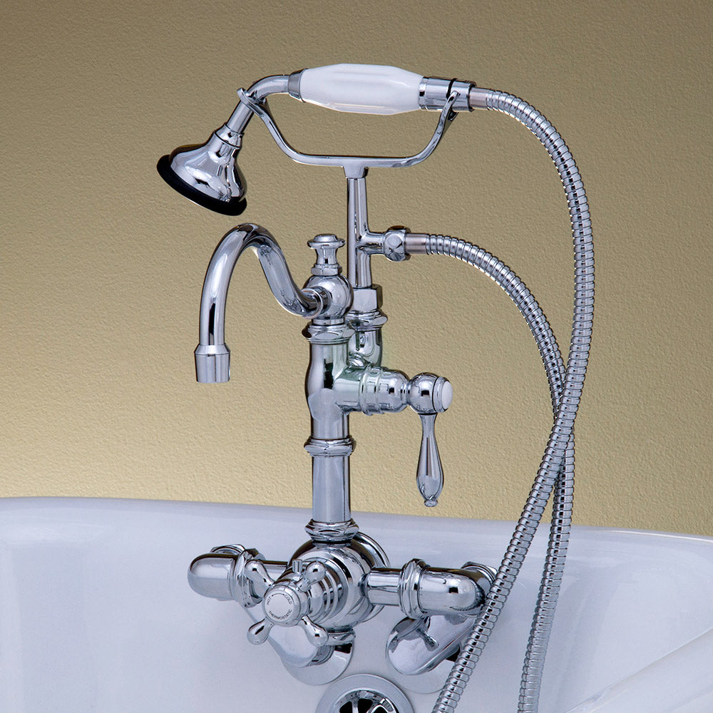 Thermostatic Wall Mount Tub Faucet w/ Handheld P1067 | Strom Living - Tub Fillers