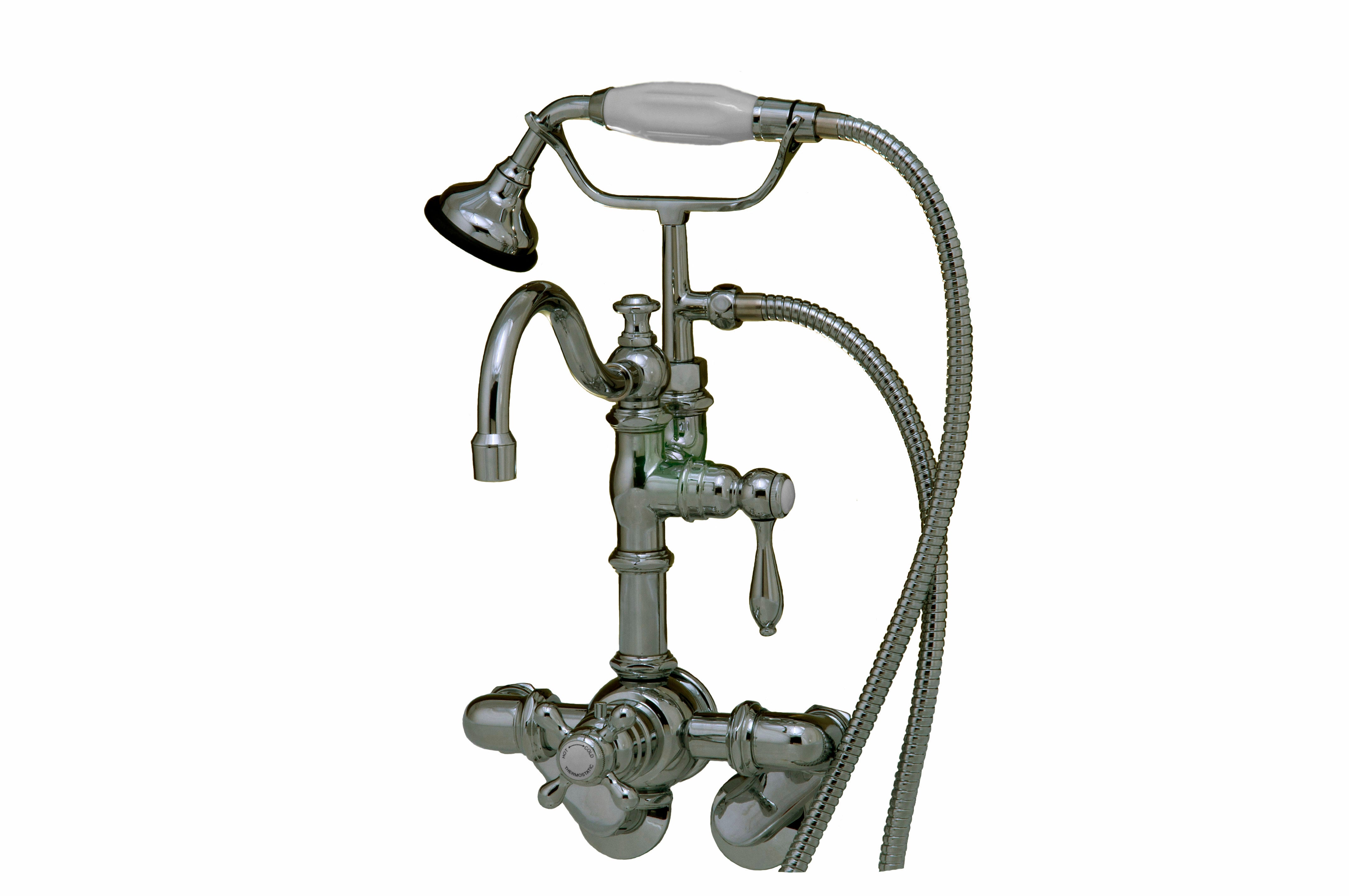 Thermostatic Tub Faucet with Tub Filler and Handheld Shower P1067 | Strom Living