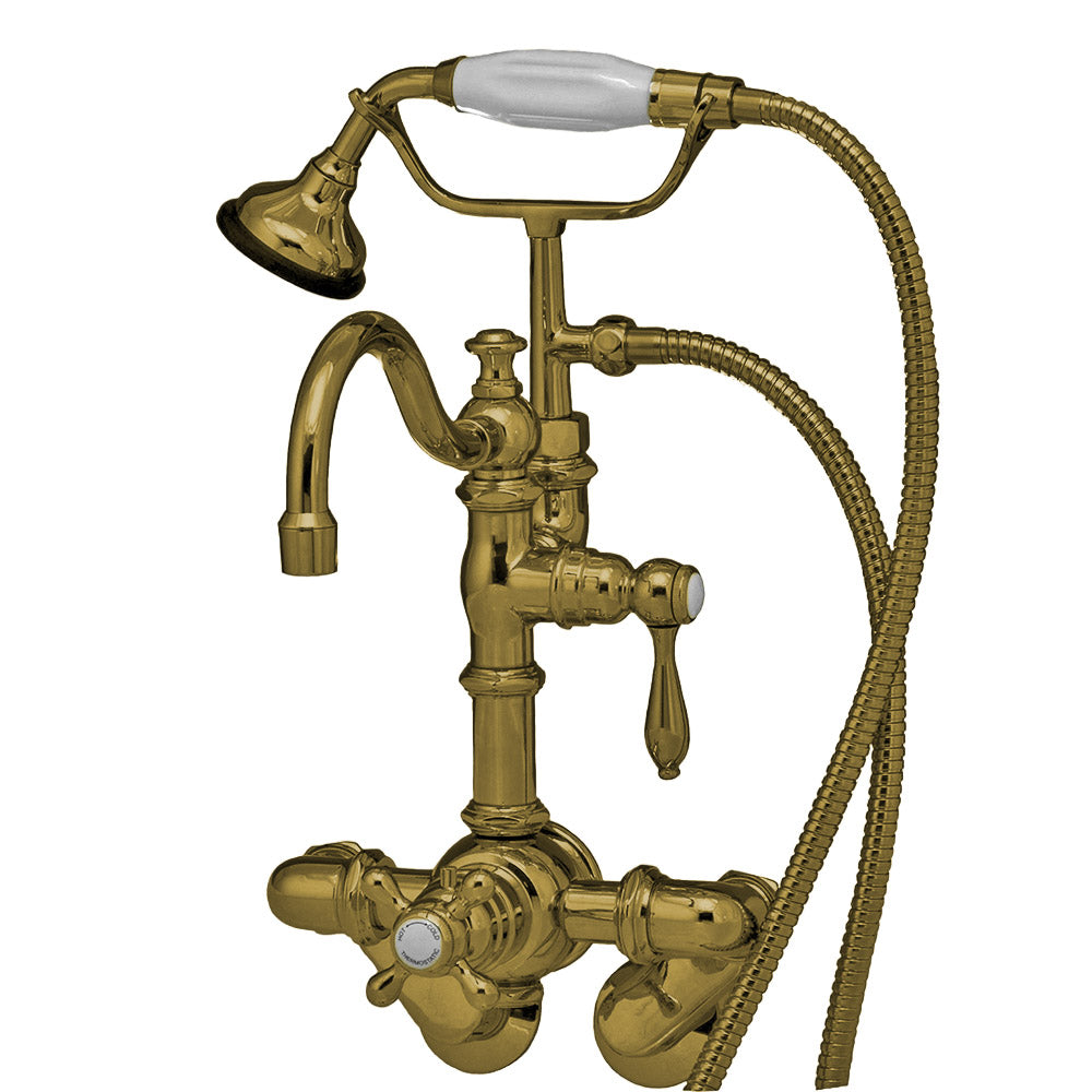 Thermostatic Wall Mount Tub Faucet w/ Handheld P1067 | Strom Living - Tub Fillers