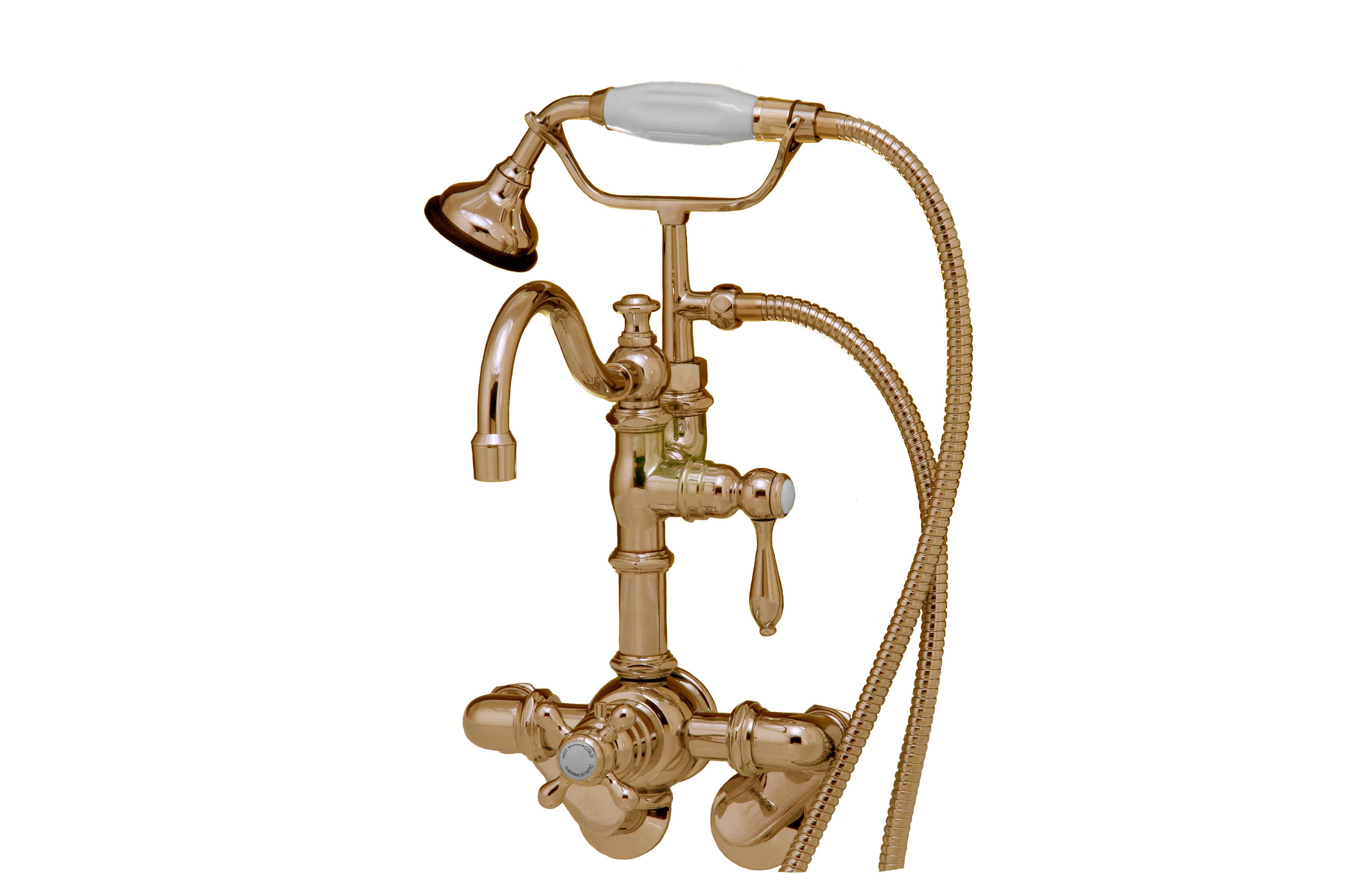 Thermostatic Tub Faucet with Tub Filler and Handheld Shower P1067 | Strom Living