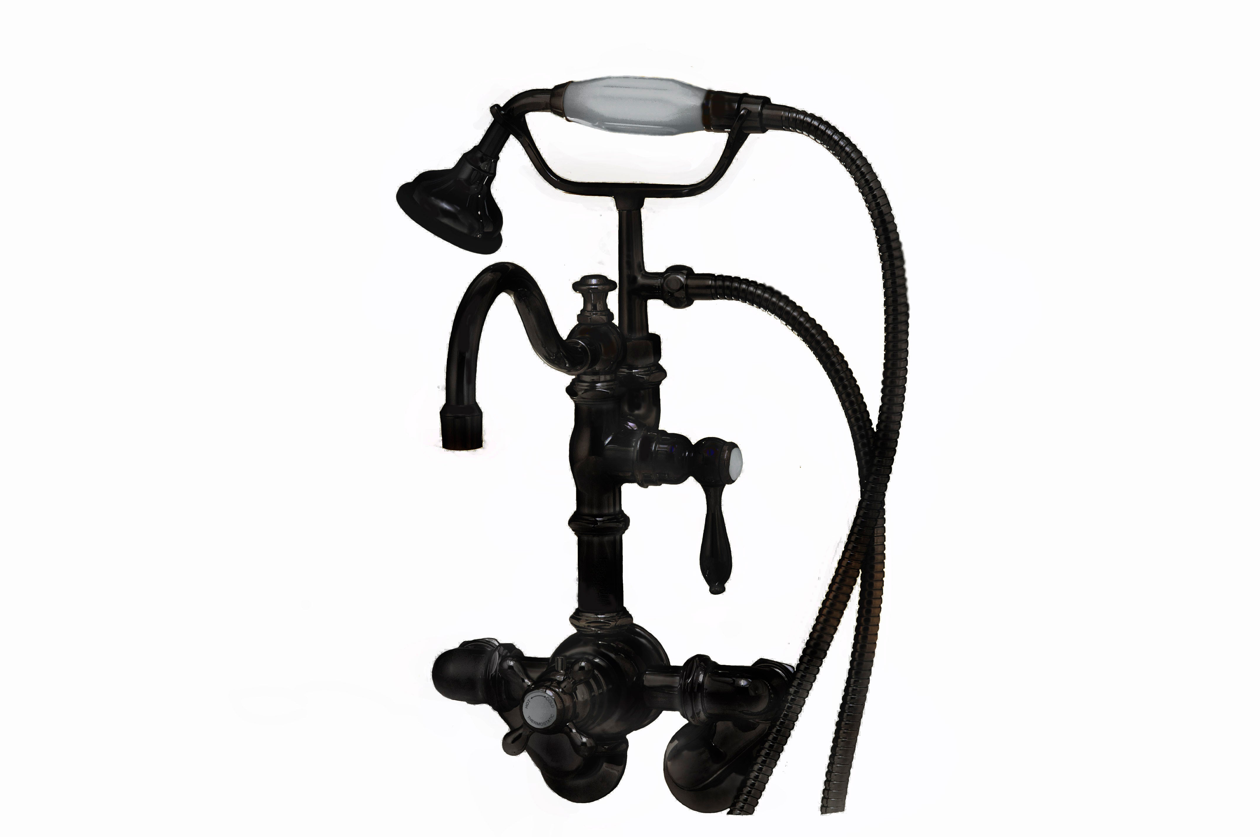 Thermostatic Tub Faucet with Tub Filler and Handheld Shower P1067 | Strom Living