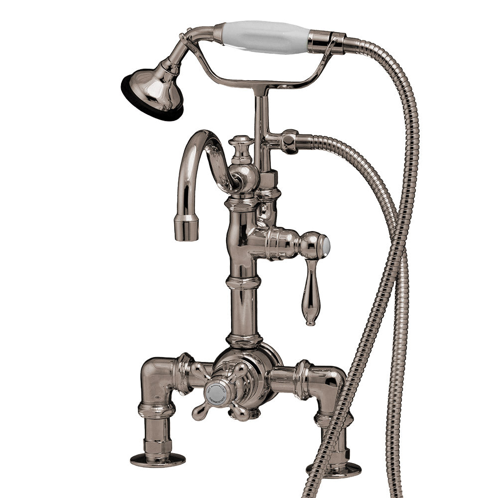 Thermostatic Deck Mount Tub Faucet with Diverter and Handheld Shower P1068 | Strom Living