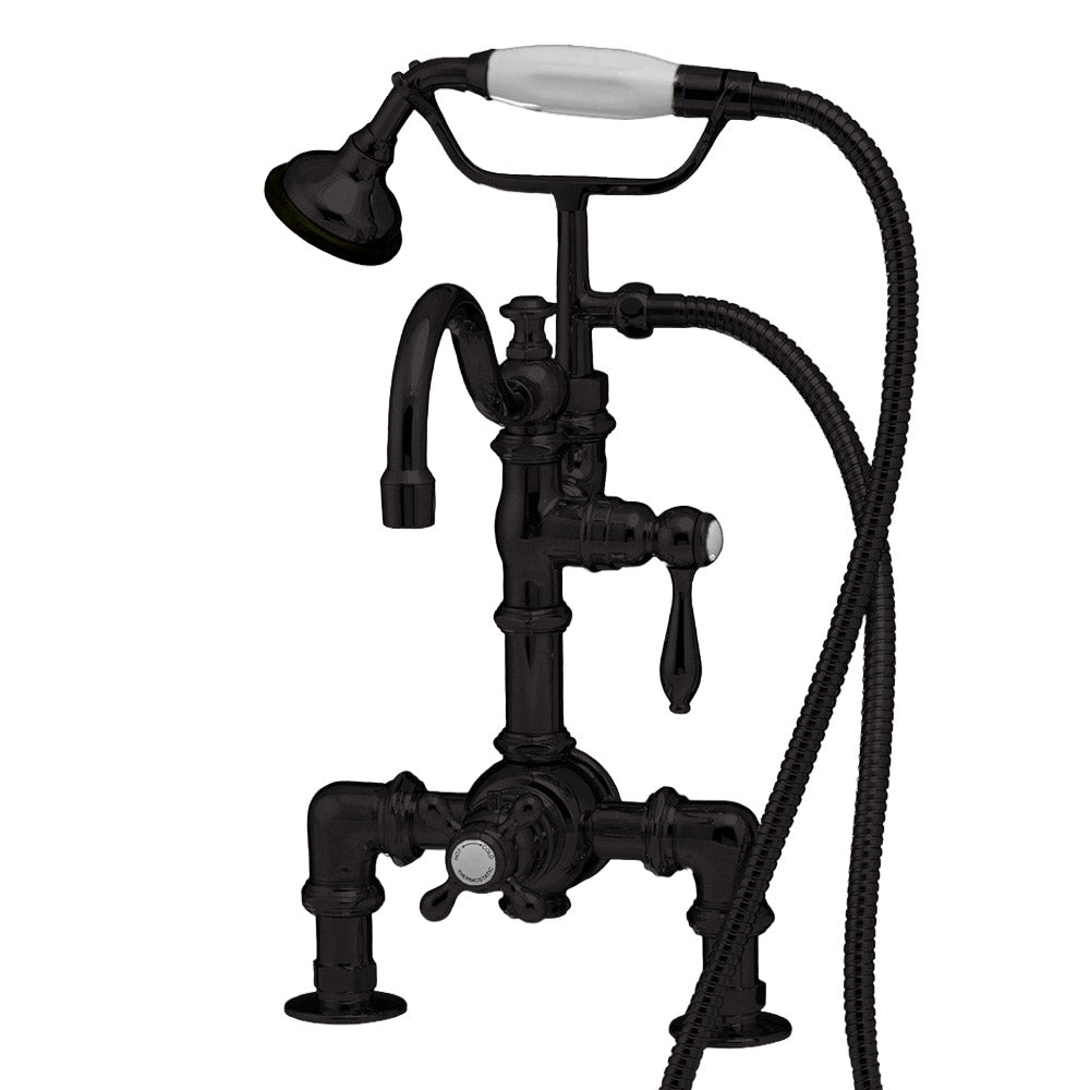 Thermostatic Deck Mount Tub Faucet with Diverter and Handheld Shower P1068 | Strom Living