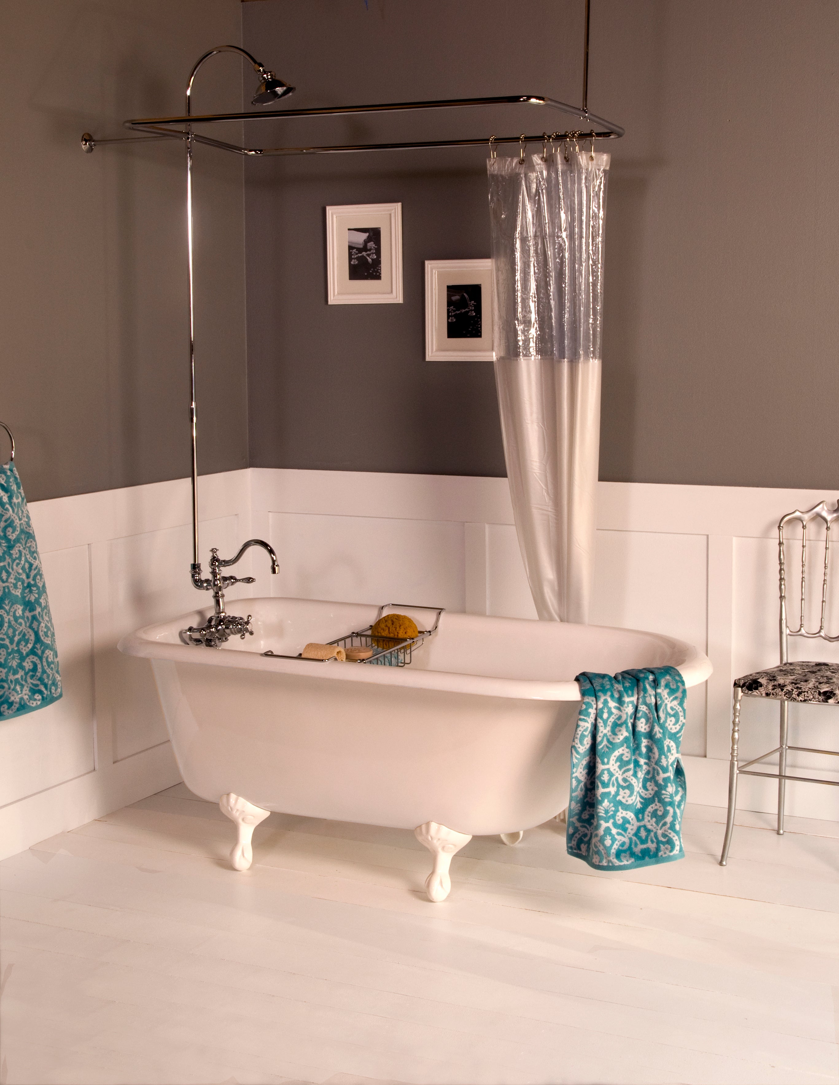 Thermostatic Exposed Enclosure Shower Set with Shower Head and 65" Riser P1071 | Strom Living