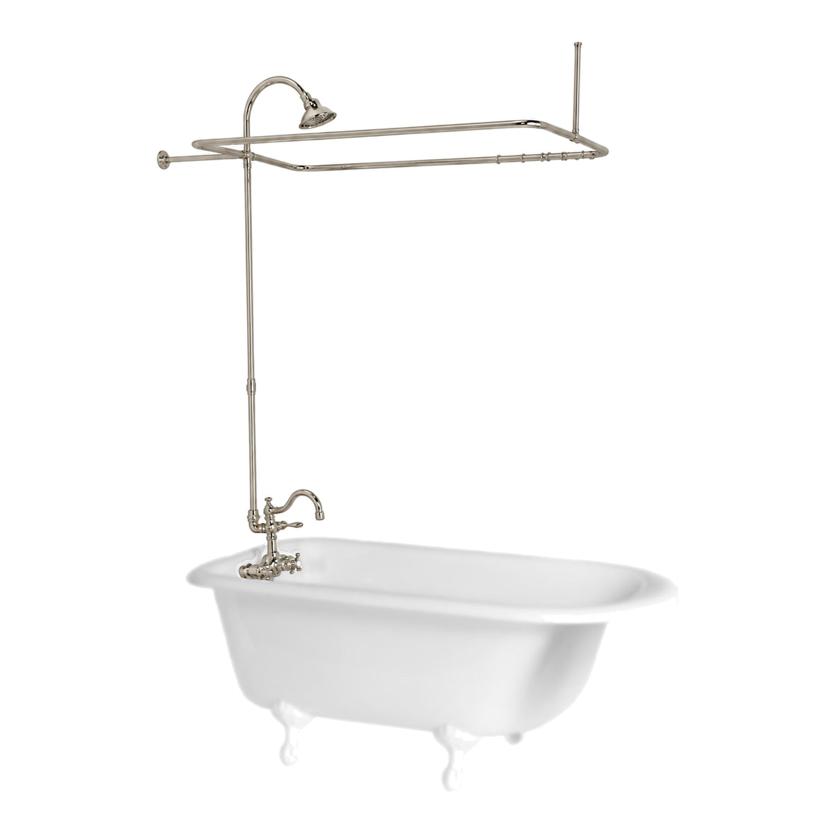 Thermostatic Tub Enclosure Shower System P1071 in Polished Nickel