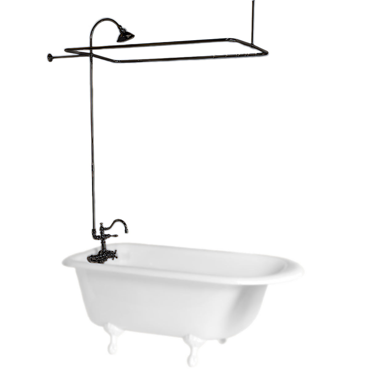 Thermostatic Tub Enclosure Shower System P1071 | Strom Living Satin Black 57" X 31" - Showers