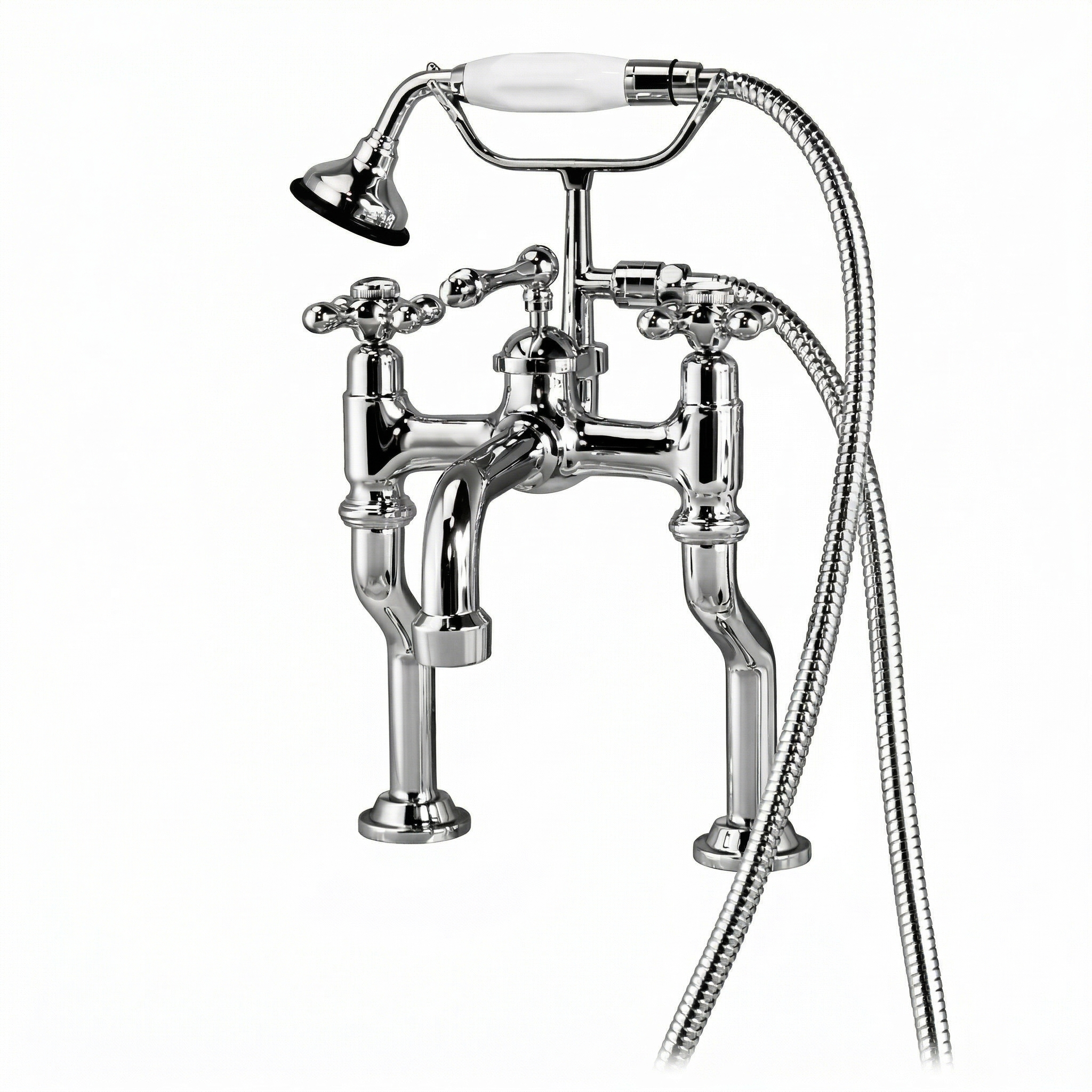 Offset British Telephone Deck Mount Tub Faucet P1073 | Strom Living Chrome - Tub Fillers