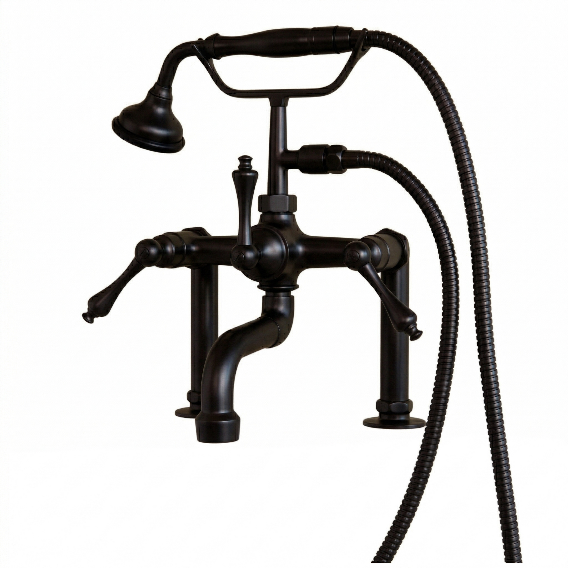 British Telephone Tub Faucet with Handheld P1074 | Strom Living Oil Rubbed Bronze - Tub Fillers