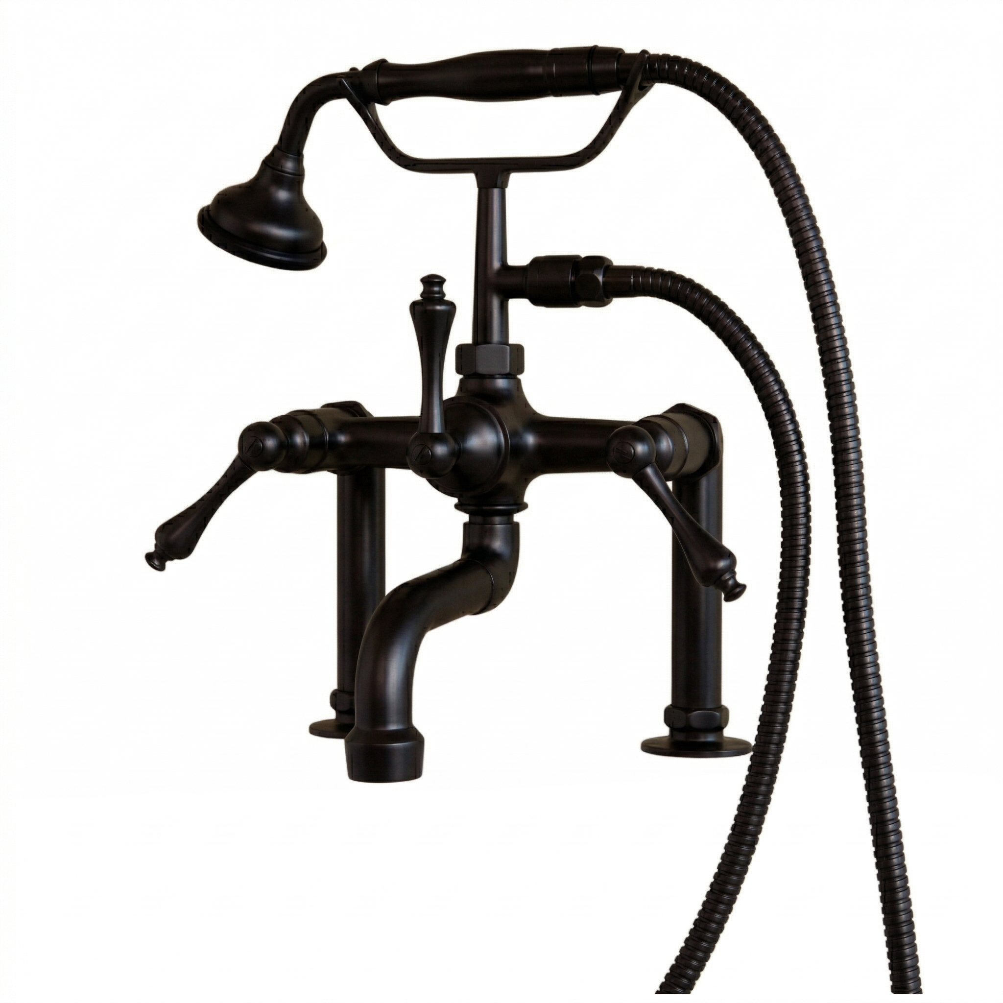 British Telephone Tub Faucet with Handheld P1074 | Strom Living Oil Rubbed Bronze - Tub Fillers