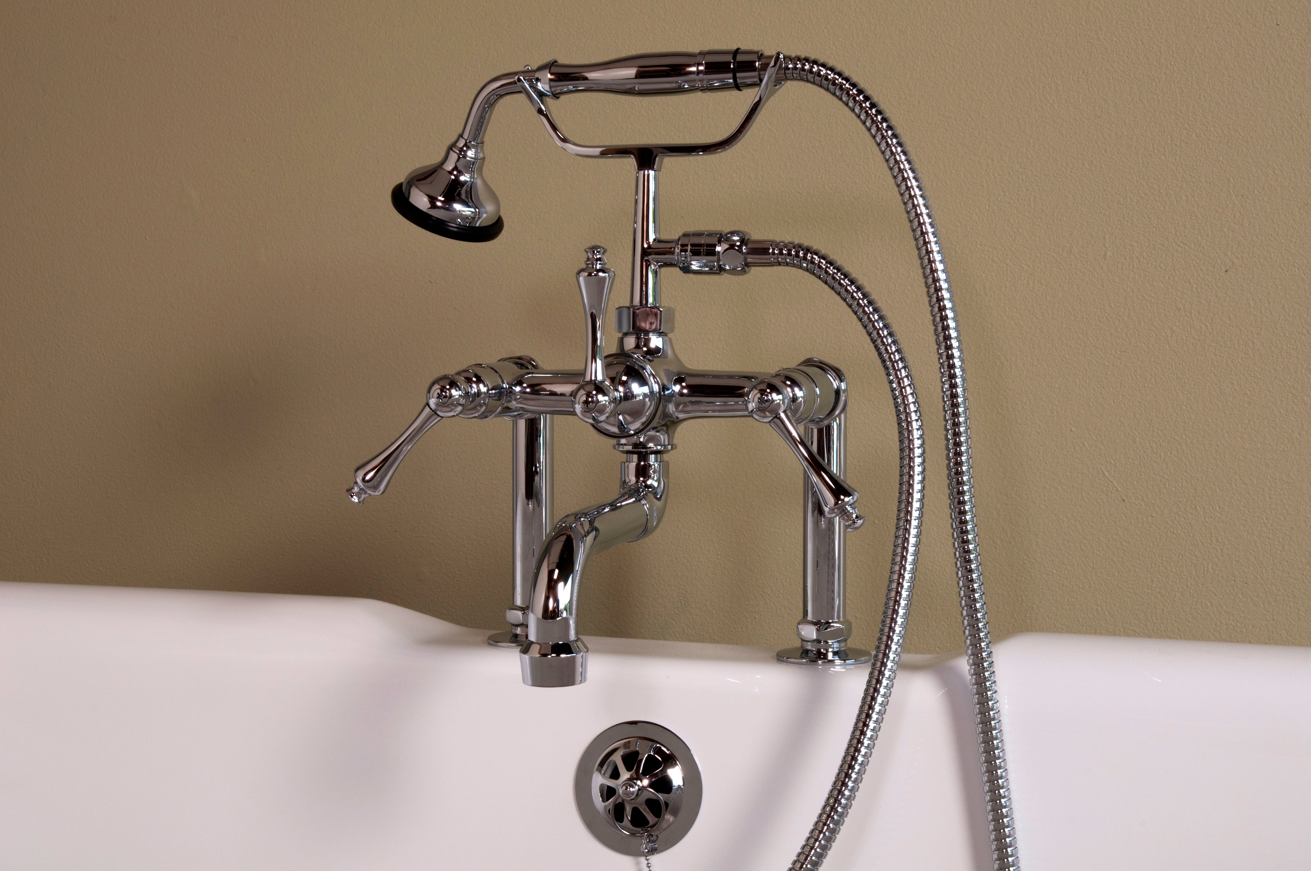 P1074 British Telephone Tub Faucet with Handheld Shower P1074 | Strom Living