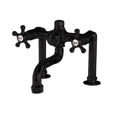 Strom Living British Telephone Tub Faucet with 5 Spoke Handles and Nipple Hook-up Kit