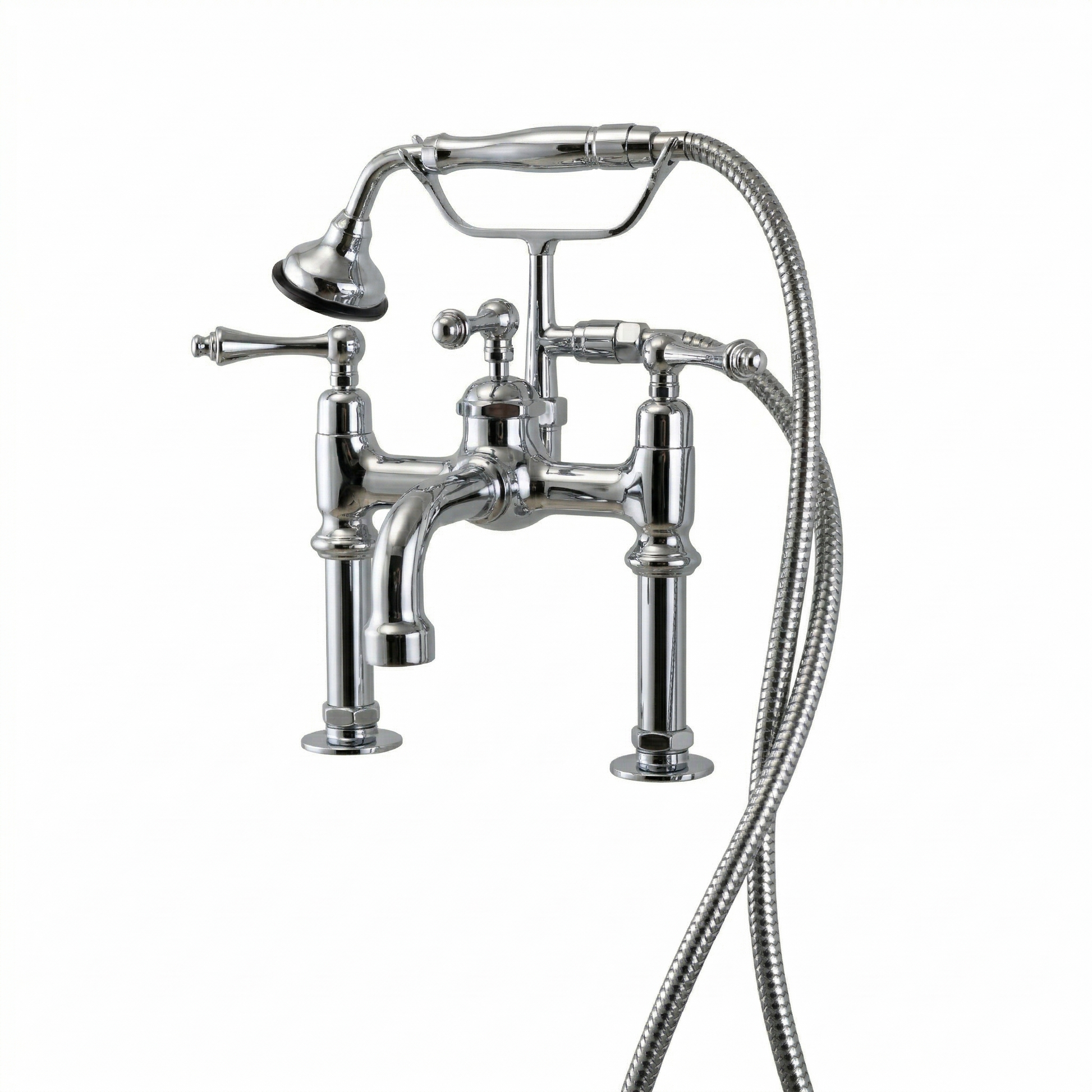 All-Metal British Telephone Deck Mount Tub Faucet P1076 | Strom Living Chrome - Tub Fillers