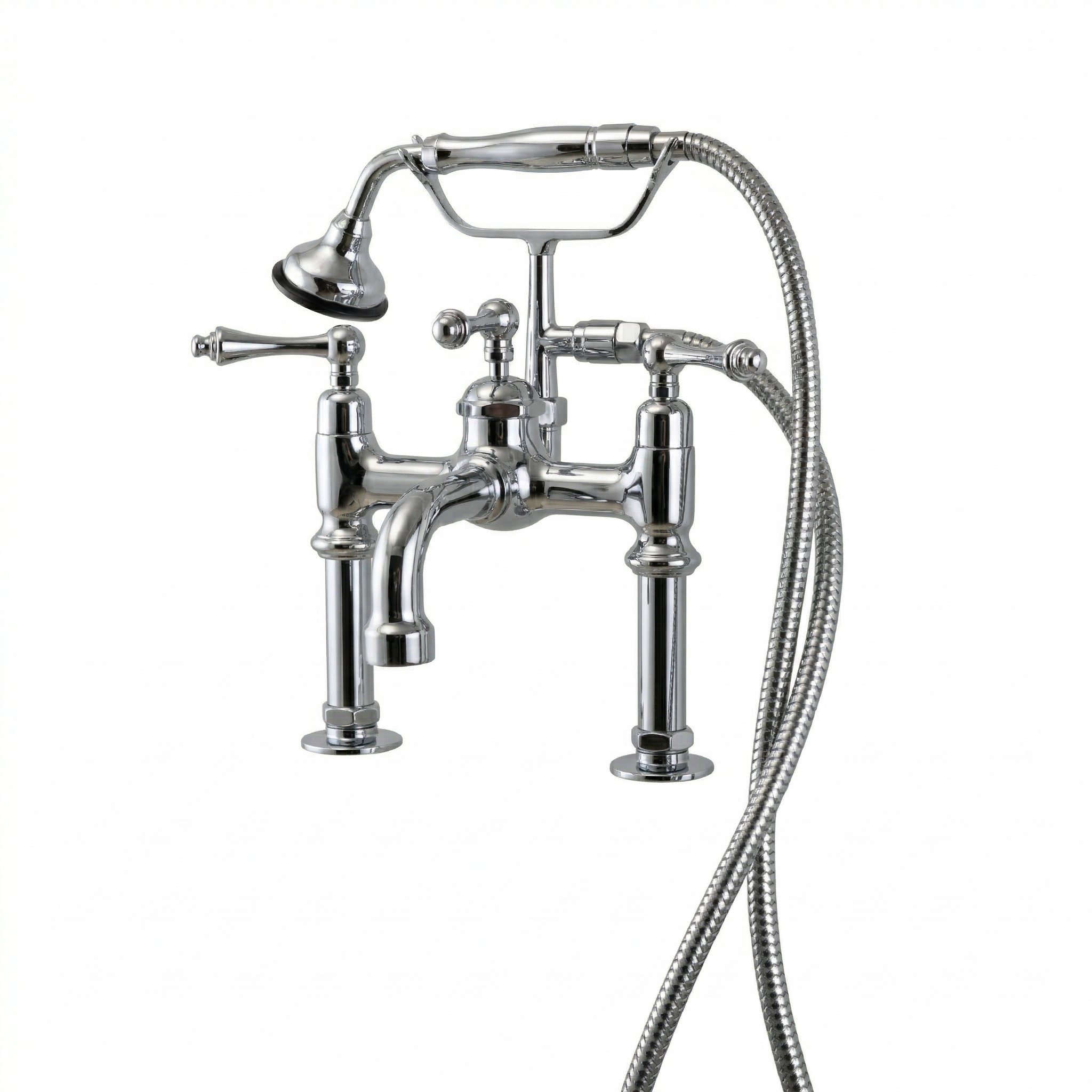 All-Metal British Telephone Deck Mount Tub Faucet P1076 | Strom Living Chrome - Tub Fillers