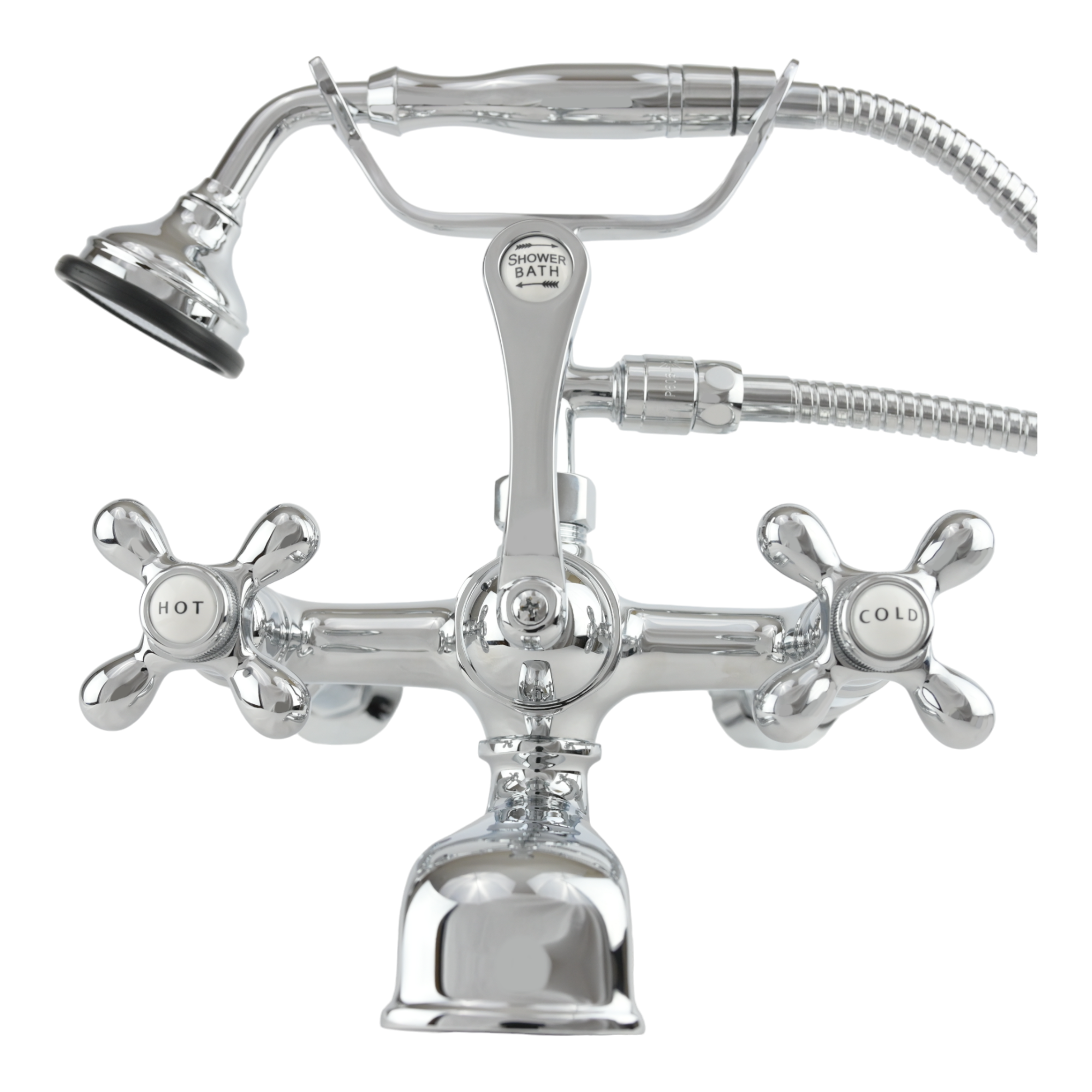 Wall Mount Tub Filler Faucet with Cross Handles P1078 | Strom Living