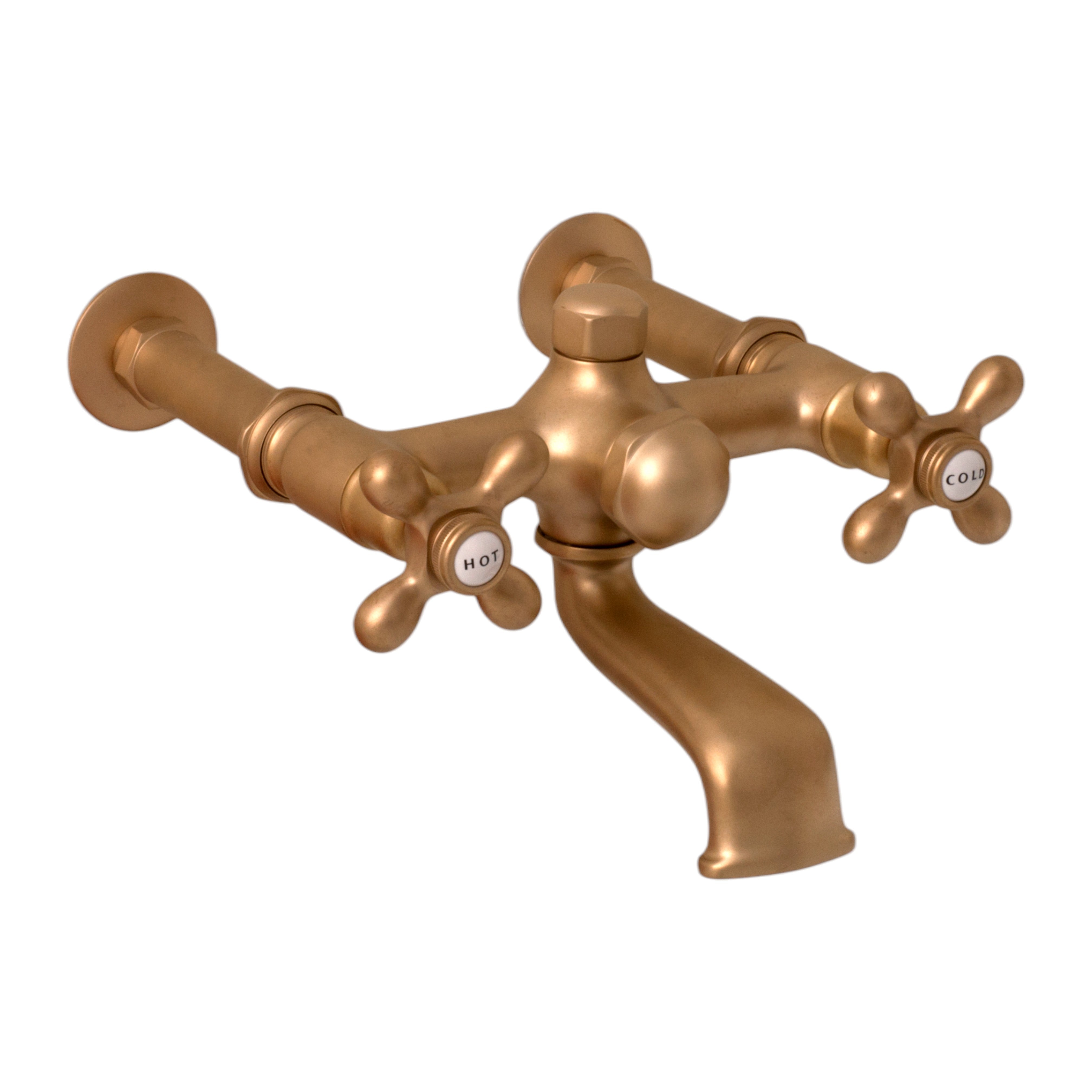 Wall Mount Tub Filler Faucet with Cross Handles P1078 | Strom Living