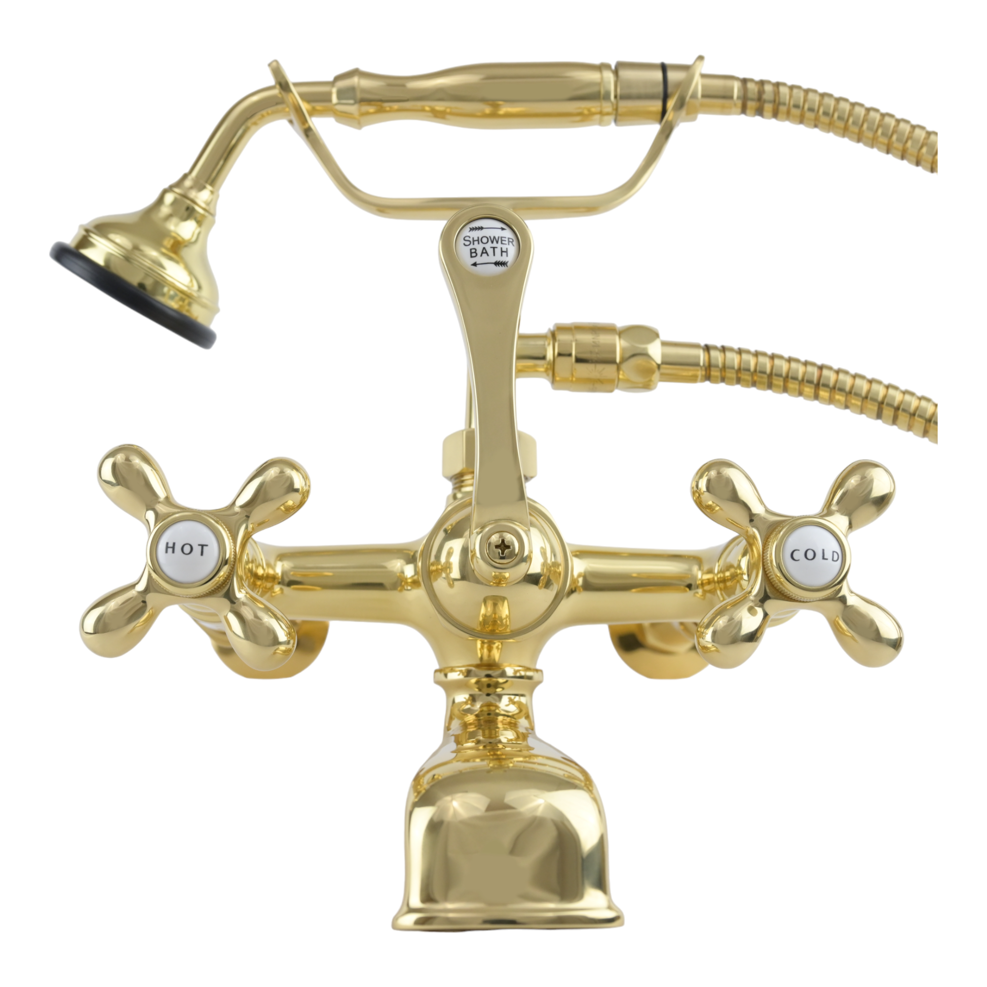 Wall Mount Tub Filler Faucet with Cross Handles P1078 | Strom Living