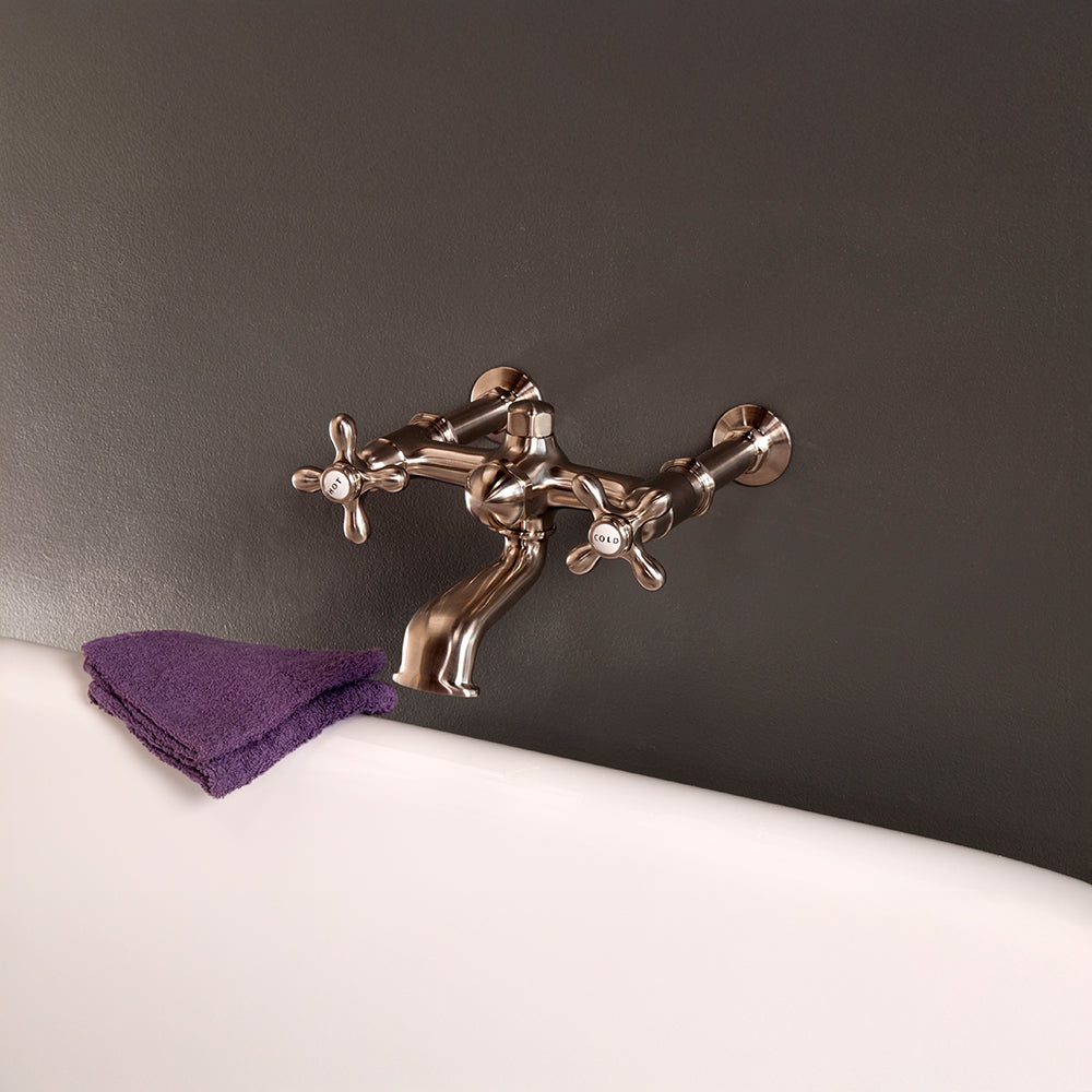 Wall Mount Tub Filler Faucet with Cross Handles P1078 | Strom Living - Tub Fillers
