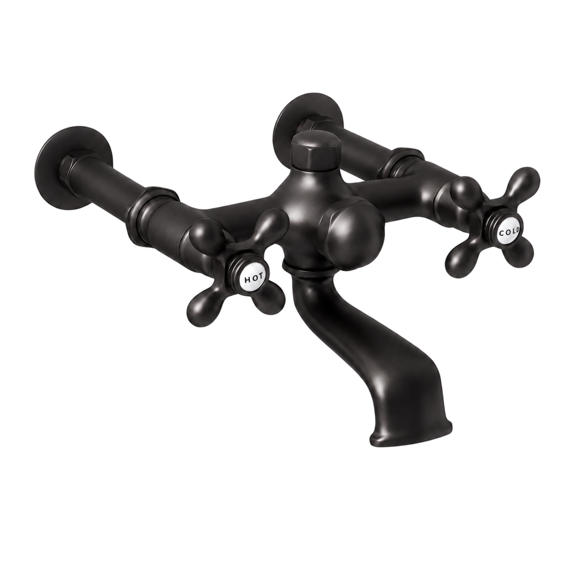 Wall Mount Tub Filler Faucet with Cross Handles P1078 | Strom Living Oil Rubbed Bronze Without Handheld Shower - Tub Fillers
