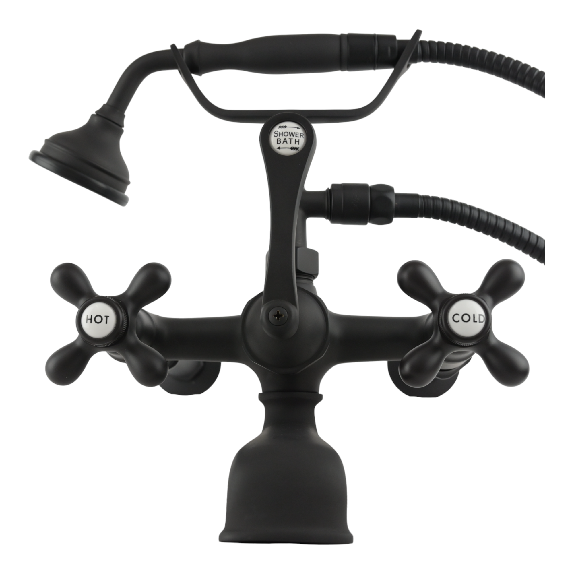 Wall Mount Tub Filler Faucet with Cross Handles P1078 | Strom Living