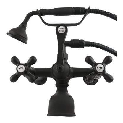 Strom Living Wall Mounted Tub Filler Faucet with Cross Handles