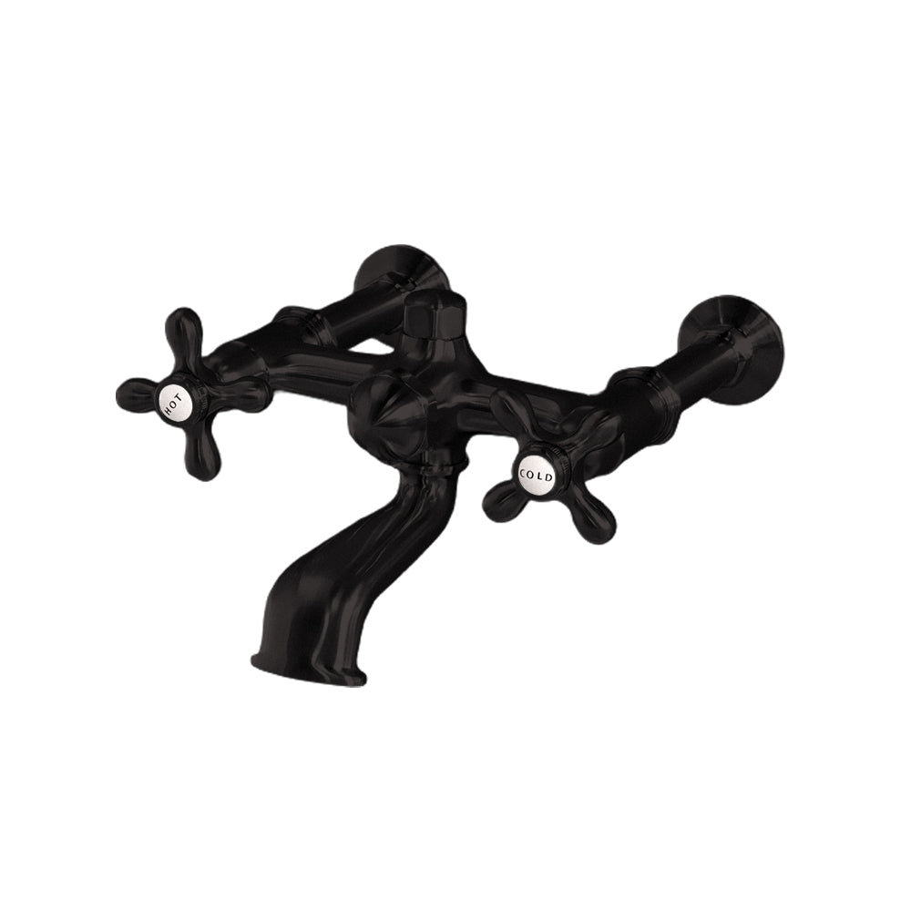 Strom Living Wall Mounted Tub Filler Faucet with Cross Handles
